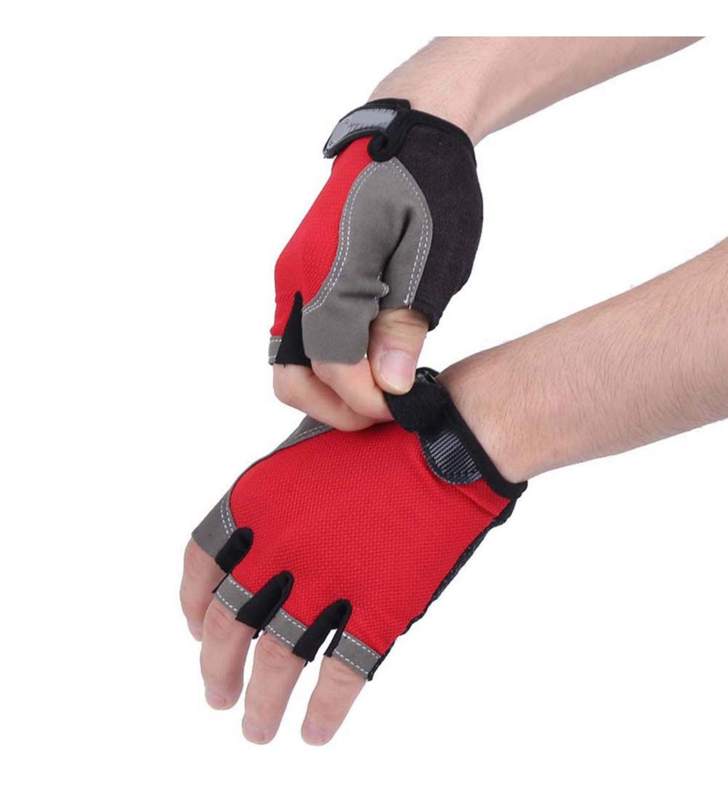 Anti-Slip Half-Finger Cycling Gloves | Wear-Resistant Outdoor Exercise Gloves | Size L - Buy Online on GoSupps.com