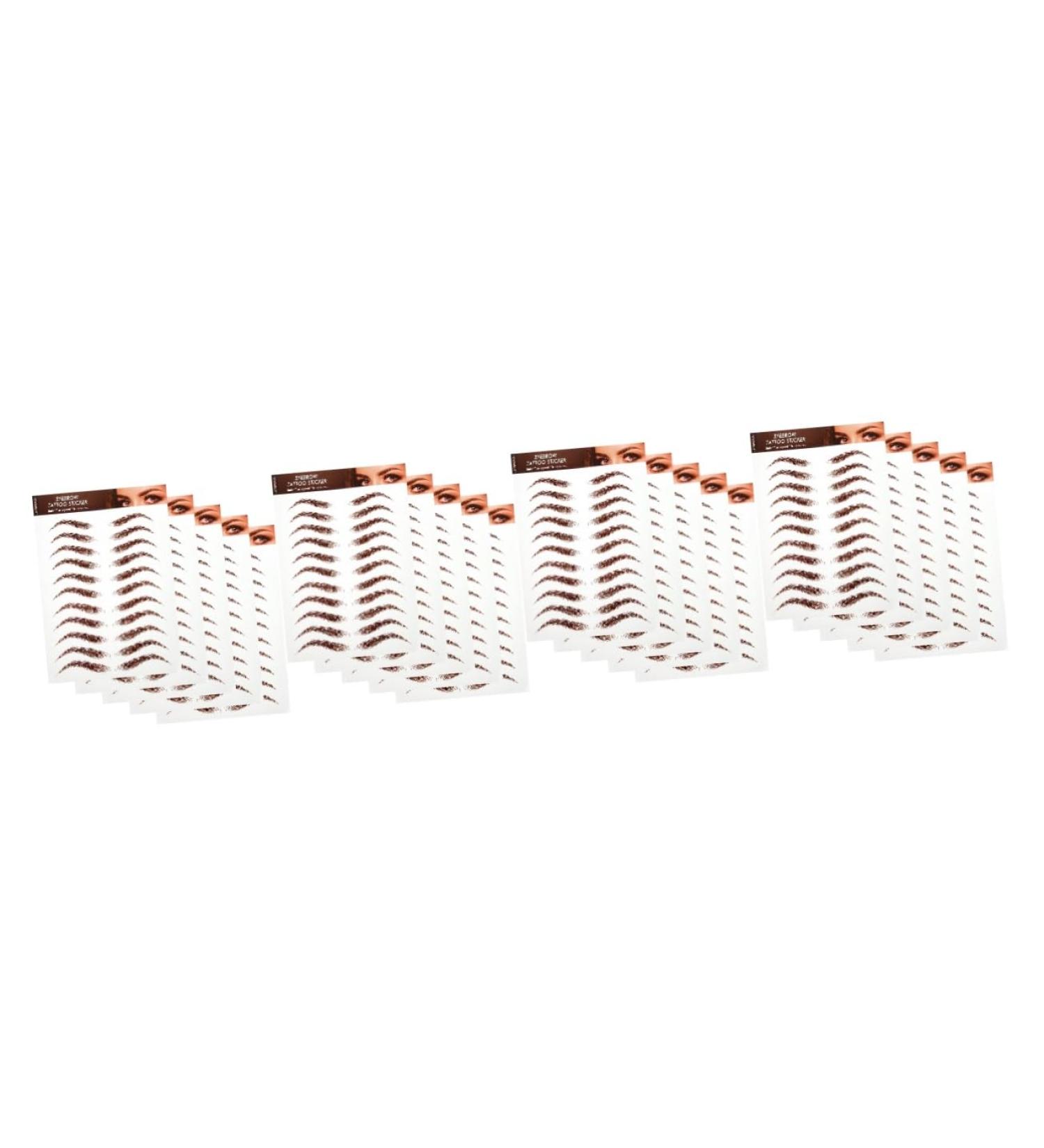 Beavorty 20 Sheets Eyebrow Stickers Authentic Eyebrow Makeup Eyebrow Simulation Eyebrow Fake Eyebrows 1 count (Pack of 1) Brownx4pcs - Buy Online on GoSupps.com