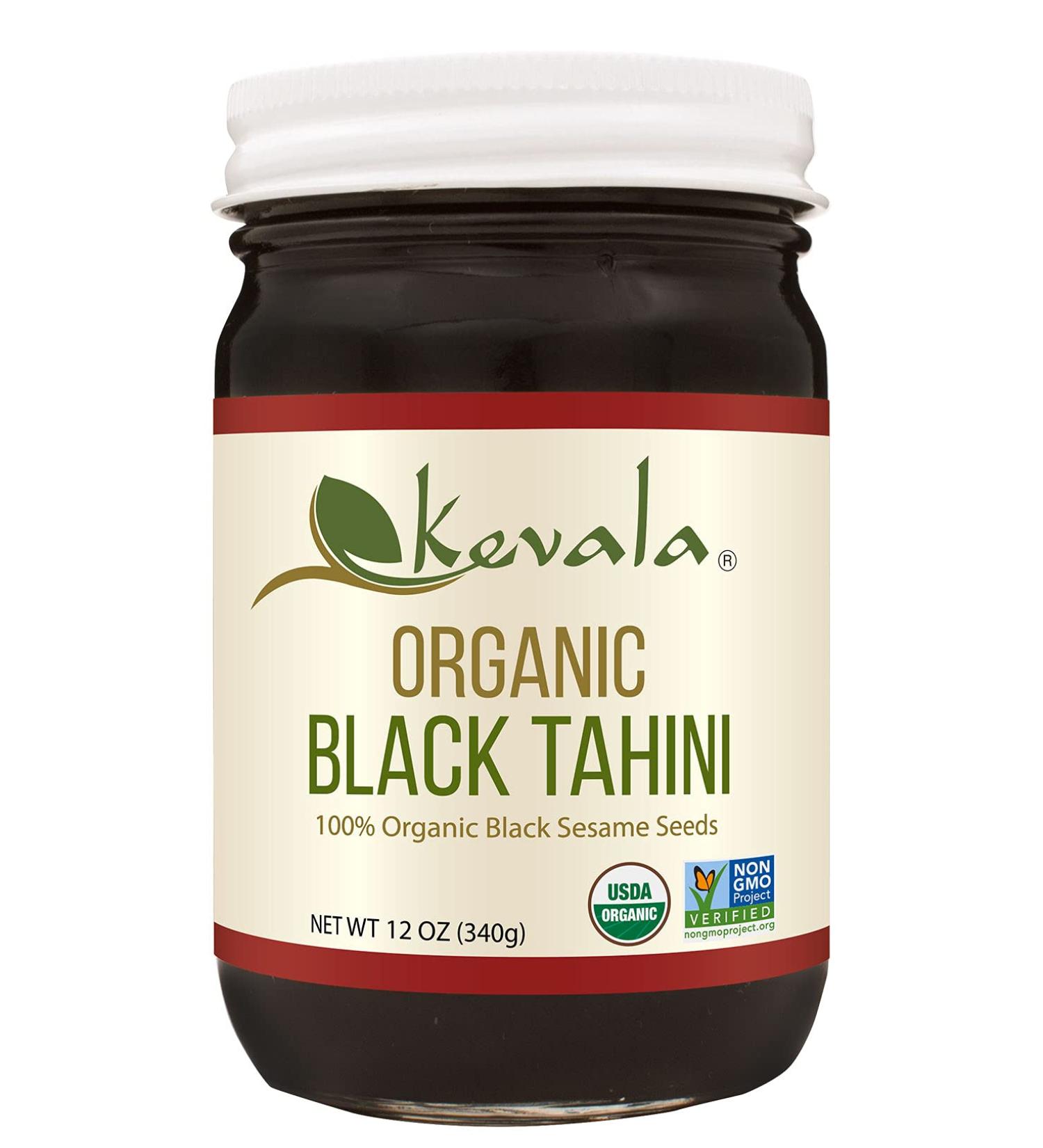 Kevala Organic Black Tahini - 12 oz (340 g) | Pure, Nutritious & Vegan Spread - Buy Online on GoSupps.com