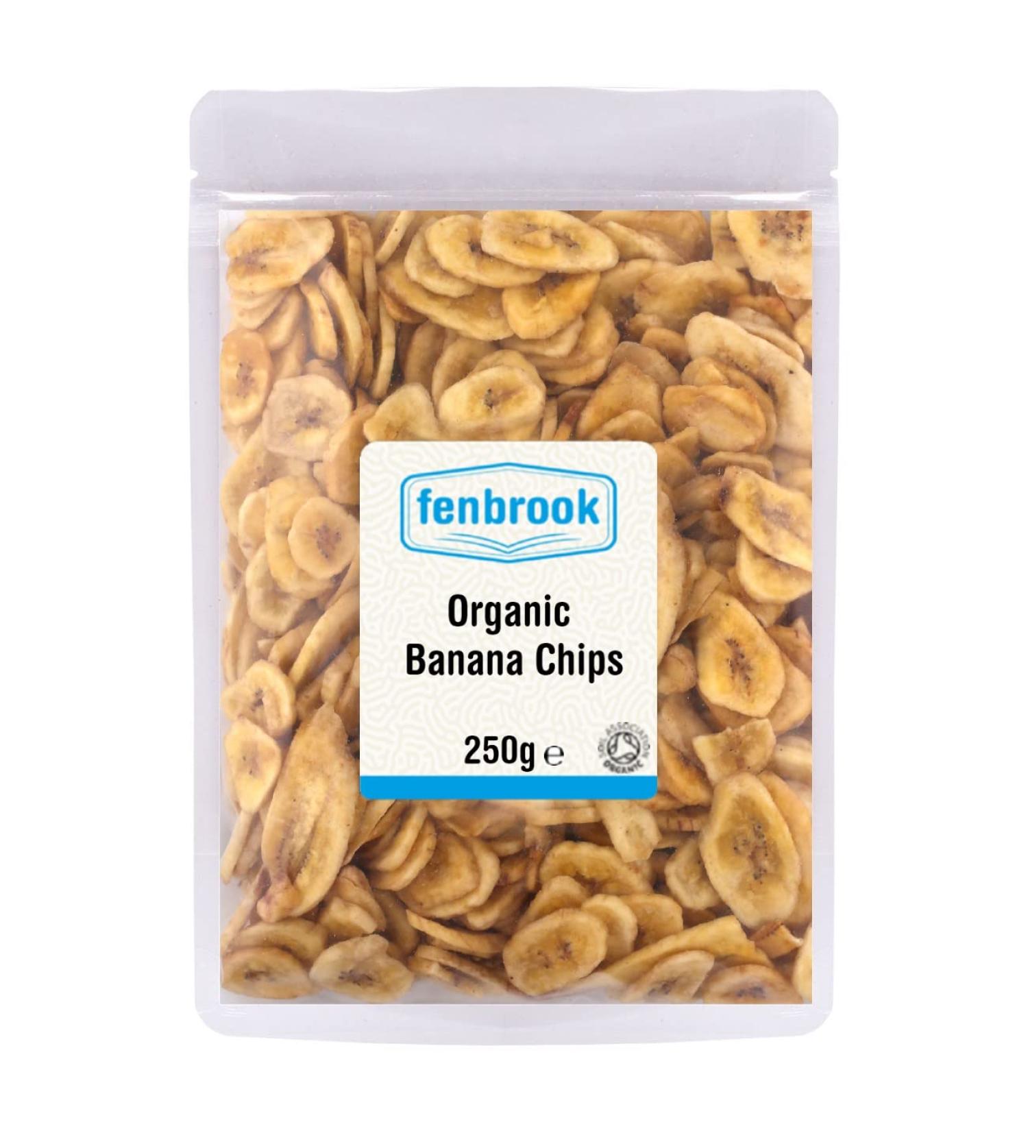 Organic Banana Chips 250g Certified Organic by Fenbrook Organic - Buy Online on GoSupps.com