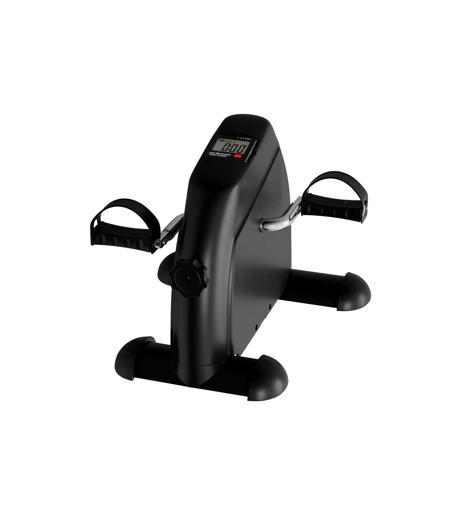 Portable Fitness Pedal Stationary Exercise Bike by Wakeman - Under Desk Indoor Workout for Arms and Legs - LCD Display with Calorie Counter - Black - Buy Online on GoSupps.com
