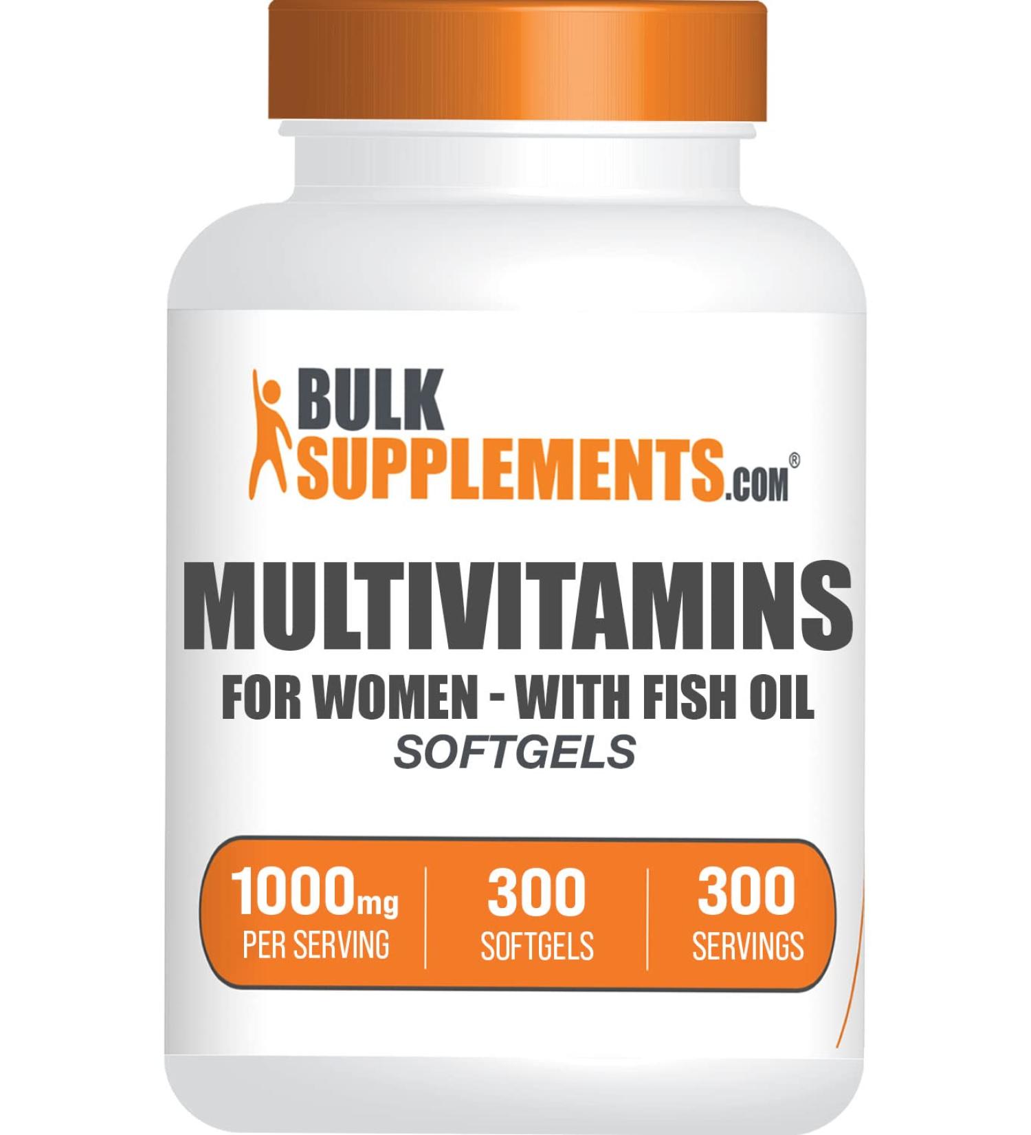 BulkSupplements Women's Multivitamin with Fish Oil & Multimineral - 300 Softgels - Buy Online on GoSupps.com