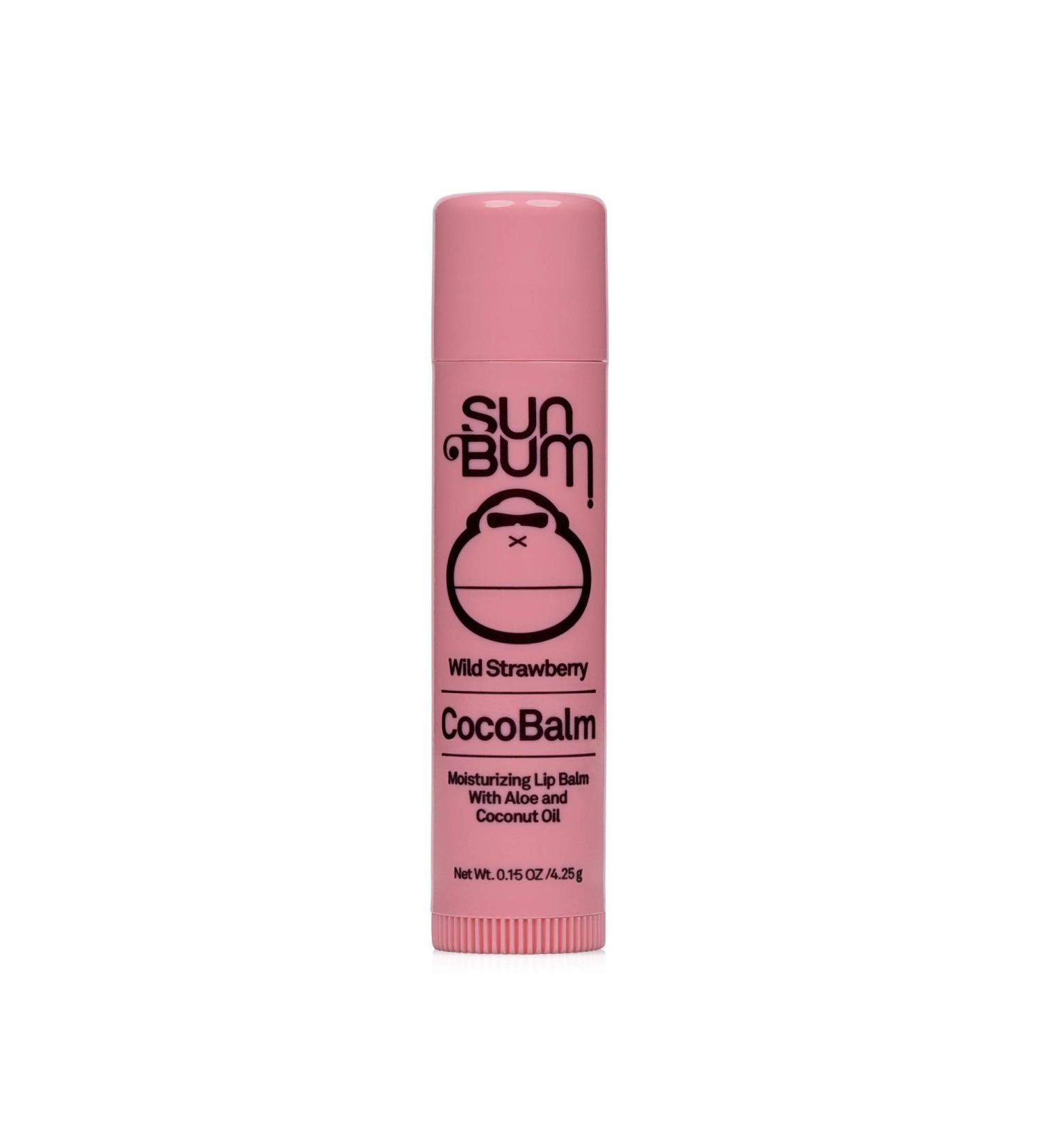 Sun Bum Wild Strawberry Cocobalm | Hydrating Lip Balm with Aloe | Paraben & Silicone Free | 0.15oz Stick - Buy Online on GoSupps.com