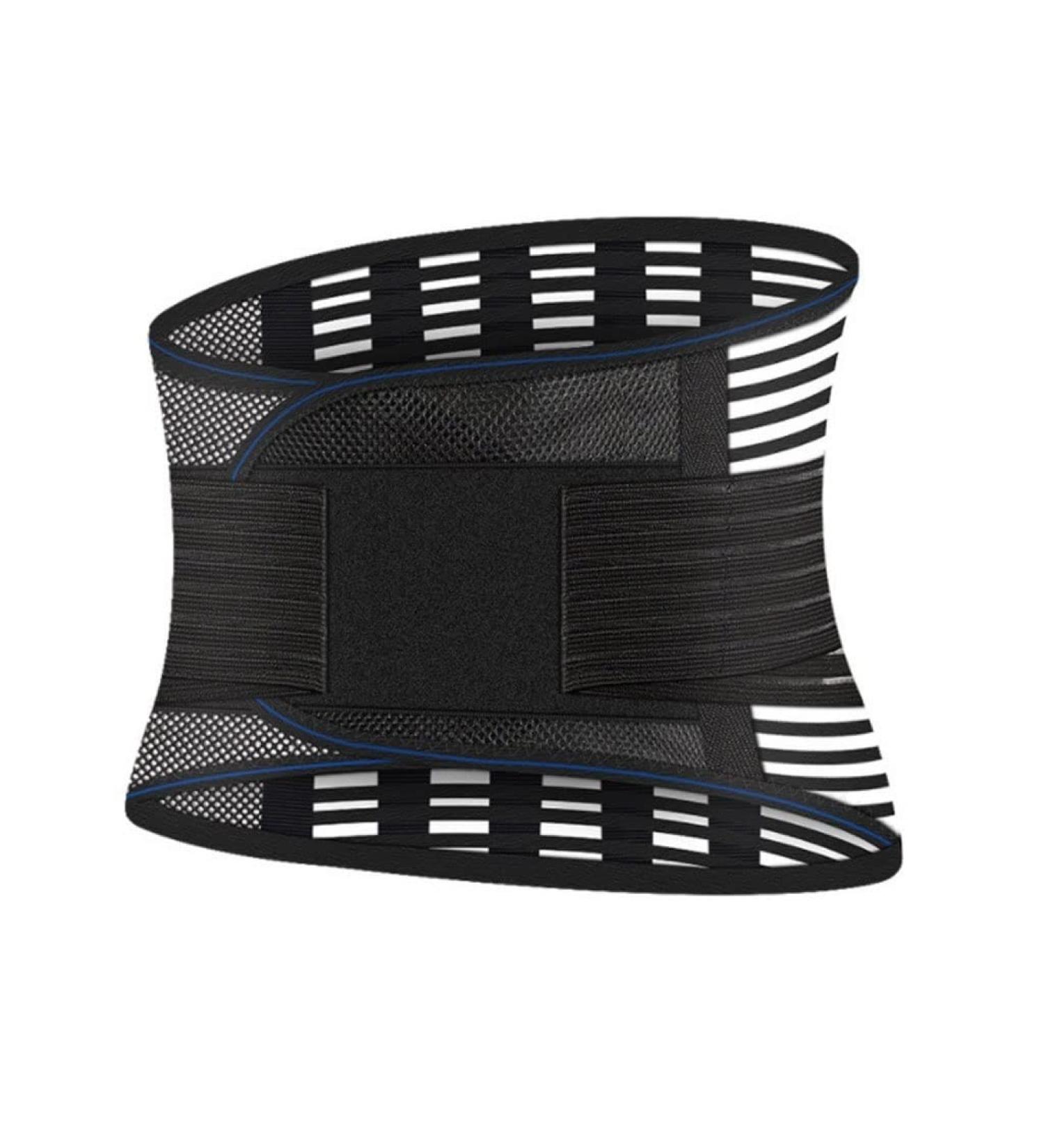 Back Bandage & Compression Belt - Adjustable Lumbar Support for Pain Relief | Gift for Men & Women | Schwa Black XL - Buy Online on GoSupps.com