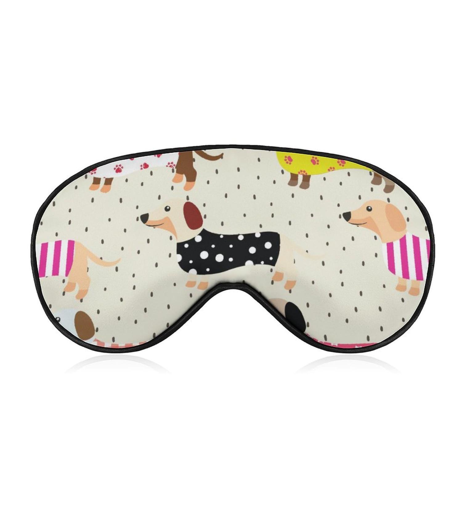 Funny Cute Dachshund Sleep Mask | Adjustable Eye Mask for Light Blocking | Cozy Animal Sleep Shade for Men & Women - Buy Online on GoSupps.com