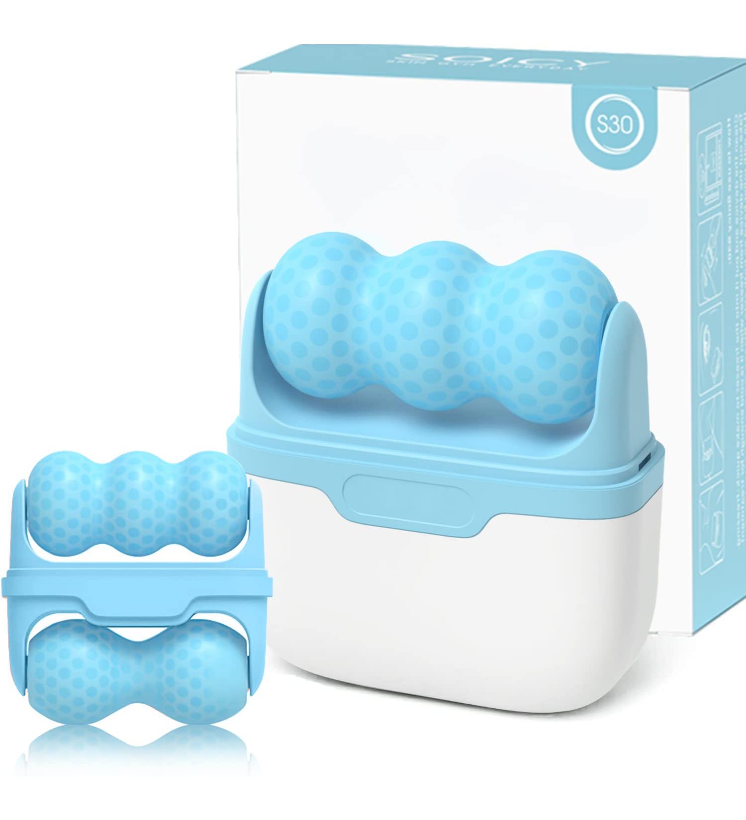 Yiclick Facial Ice Roller for Face and Eye Puffiness Relief - Upgraded Ergonomic Design, Migraine Relief, Beauty Skincare Gift - Blue - Buy Online on GoSupps.com