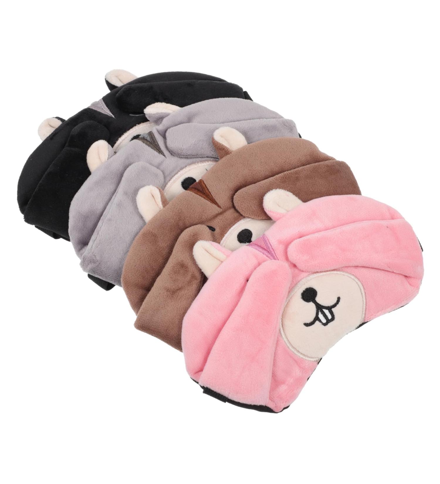 Healifty 4pcs Ice Mask Eye Cooler Pads - Cute 3D Travel Eye Masks for Cold Compress - Comfortable Pearl Fleece Eye Cover - Buy Online on GoSupps.com