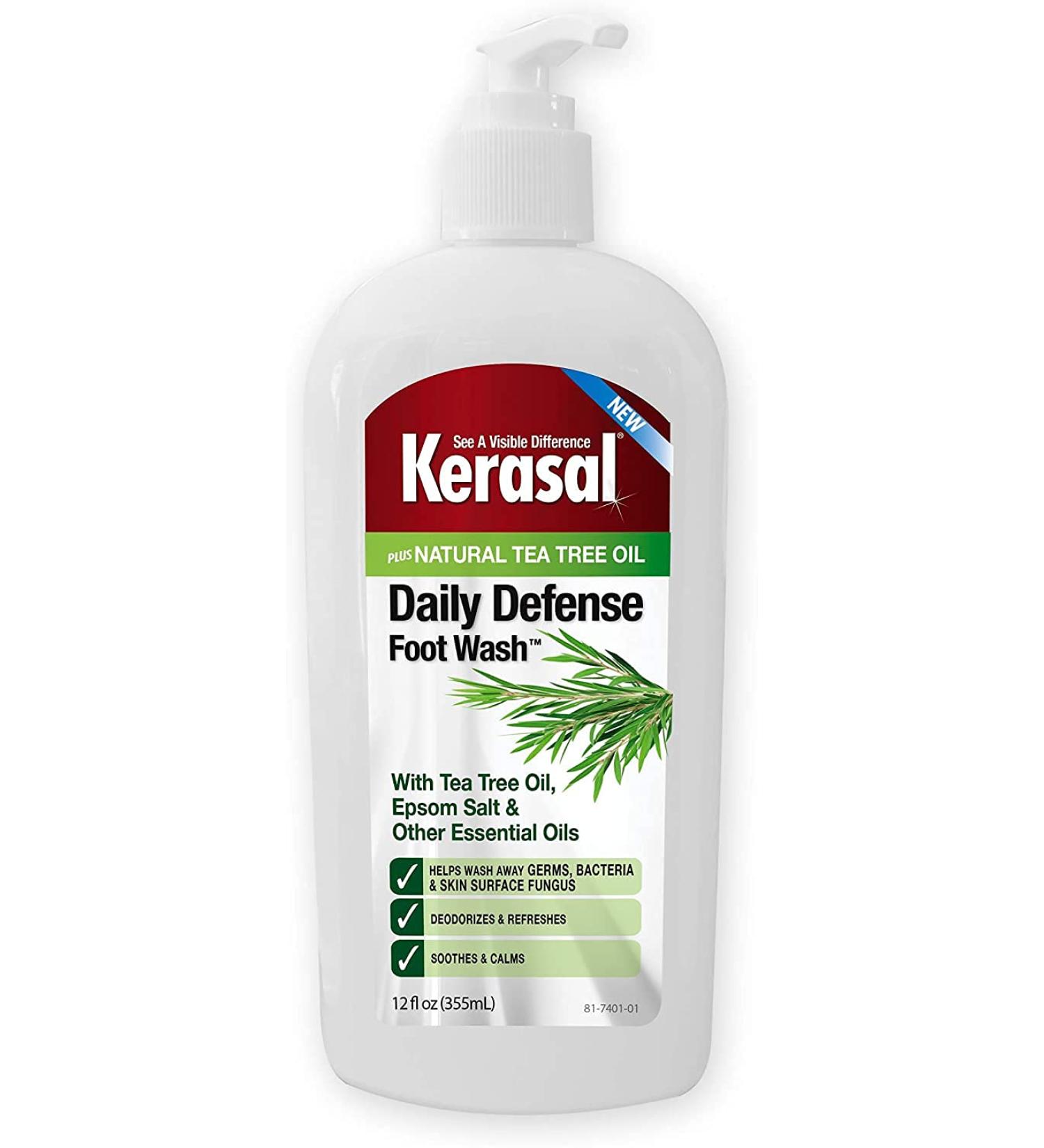 Kerasal Daily Defense Foot Wash with Tea Tree Oil - 12 fl oz (355 ml) - Buy Online on GoSupps.com