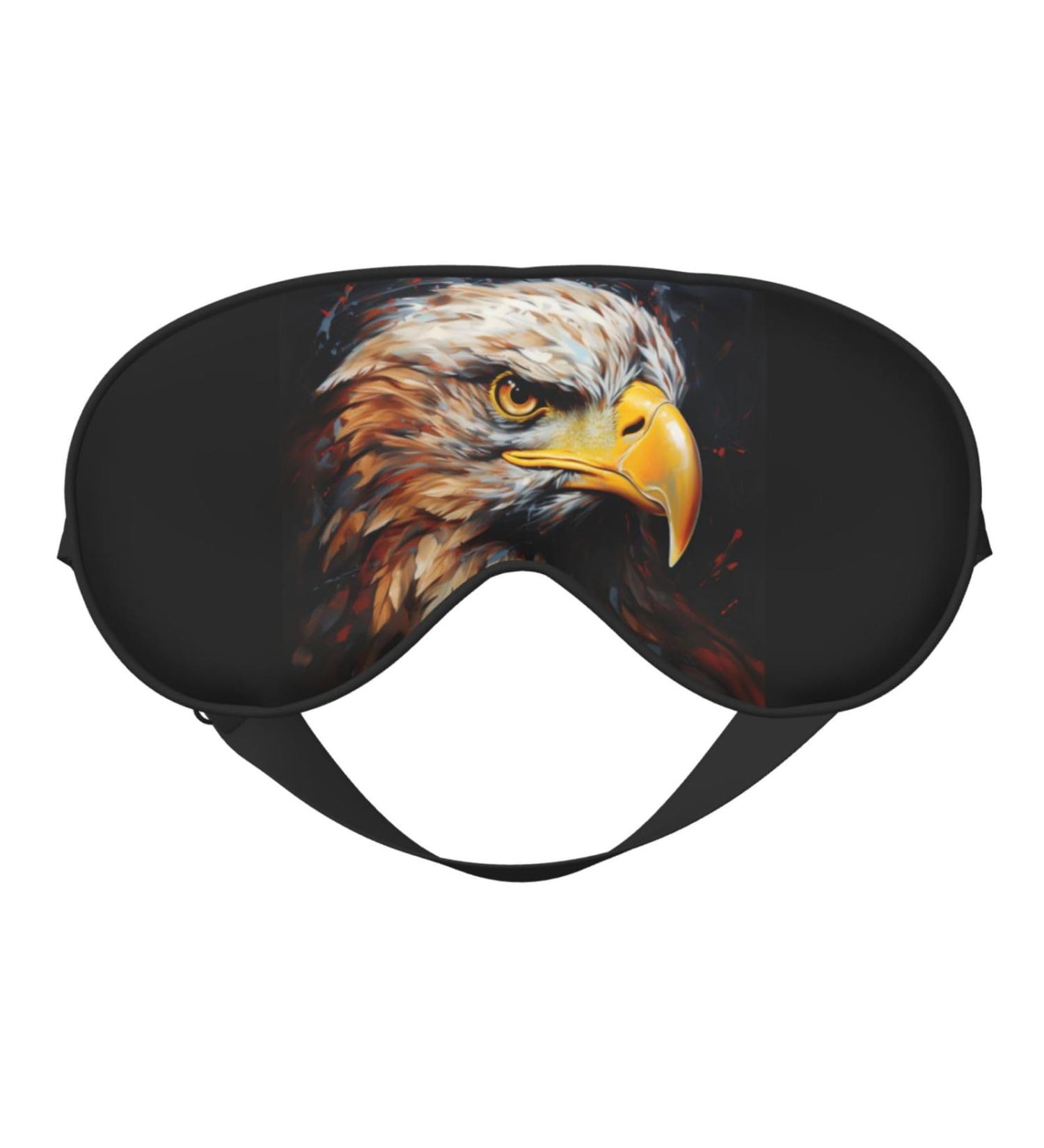 BREAUX Eagle Print Double Sided Eye Mask - Blackout Sleep Mask for Men & Women | All Night Comfort - Buy Online on GoSupps.com