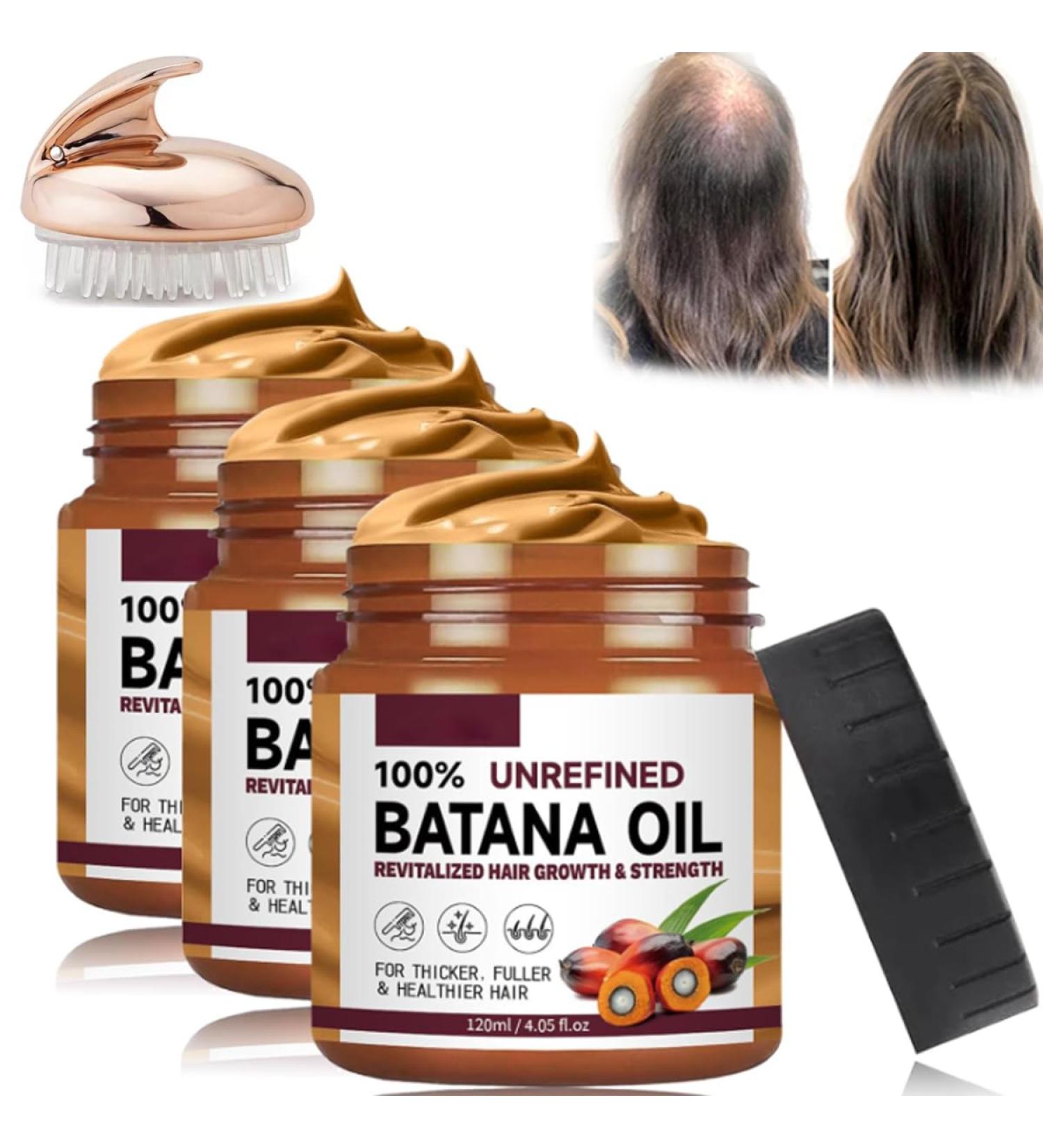 Raw Batana Oil - Natural Hair Restoration for Men & Women | Repair Dry Damaged Hair (3P - Buy Online on GoSupps.com