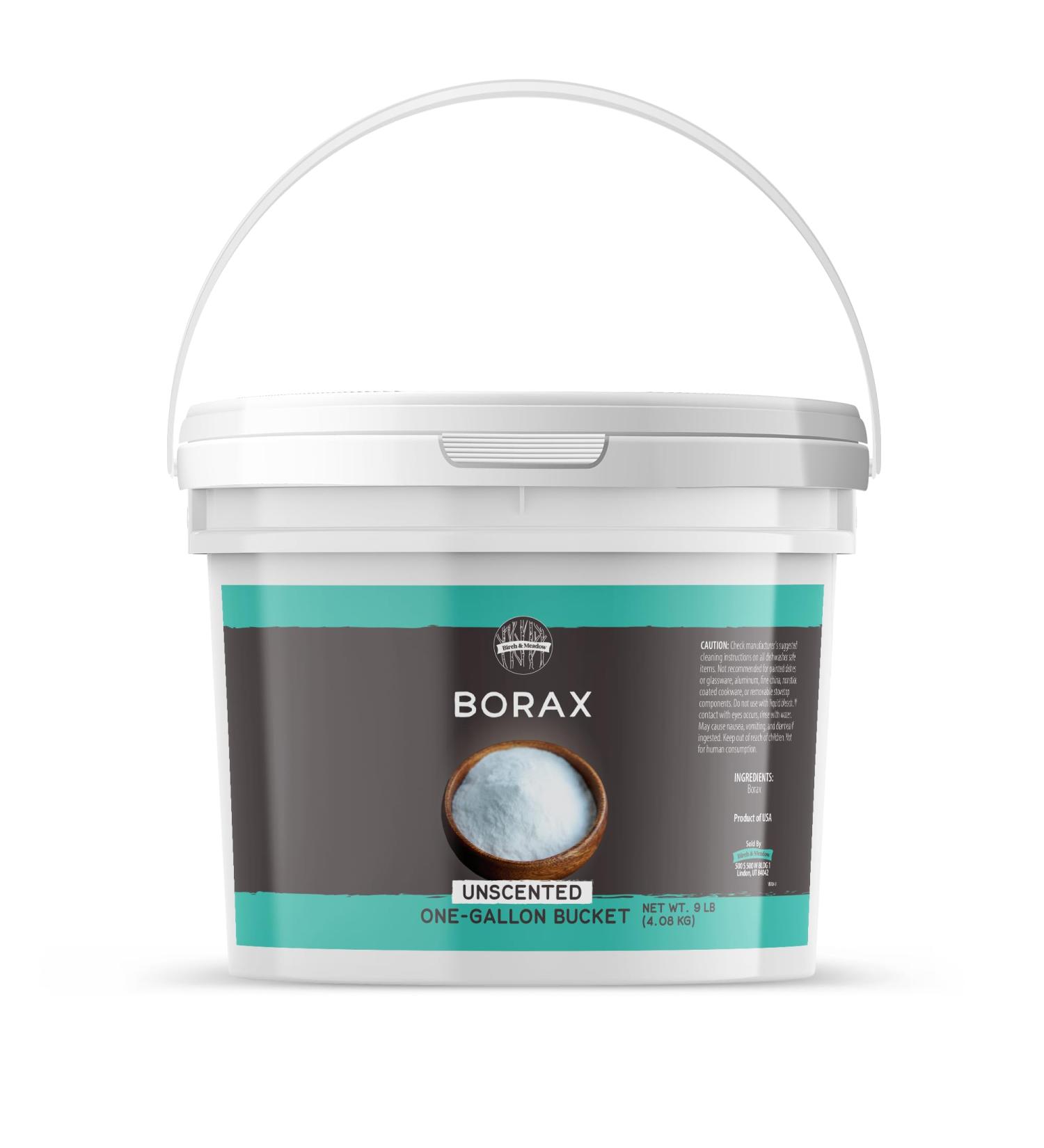 BIRCH & MEADOW Borax 1 Gallon Bucket - Unscented Laundry & Cleaning Additive | 144 Ounce Pack International Shipping Available - Buy Online on GoSupps.com