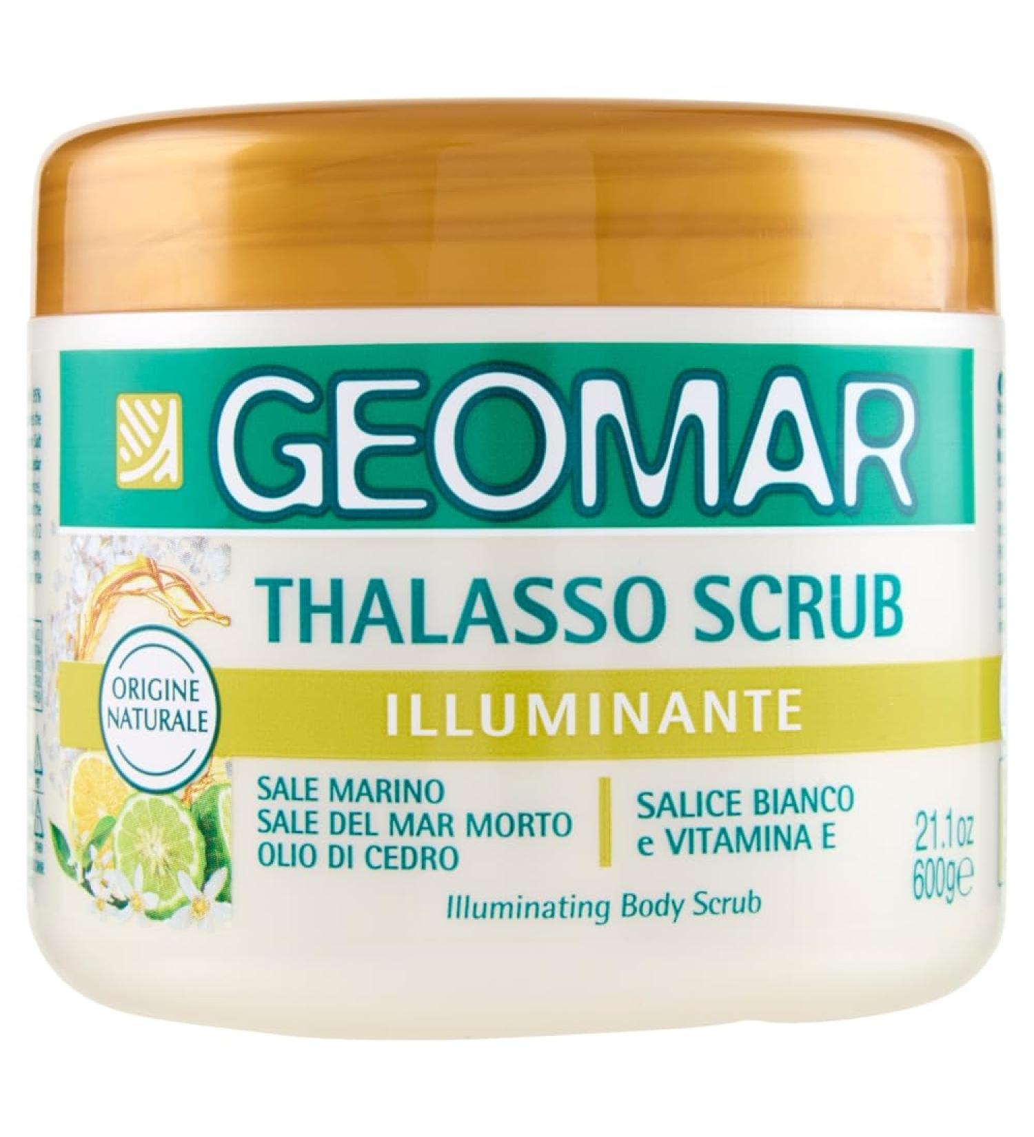  Geomar GEOMAR | Thalasso Brightening Body Scrub with Dead Sea Salt and Epsom Salt Sweet Almond Oil Rice Cedar and Lemon Botanical Extracts 95% Natural Origin Made in Italy 600g - Buy Online on GoSupps.com