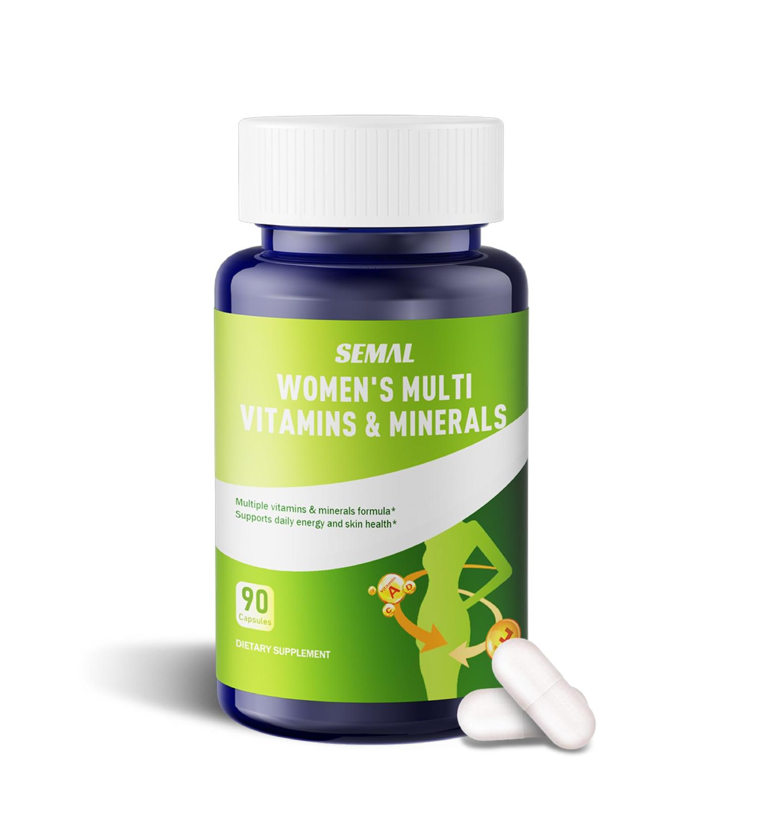 SEMAL Daily Multivitamin & Multimineral Supplement for Women (90 Capsules) - Buy Online on GoSupps.com