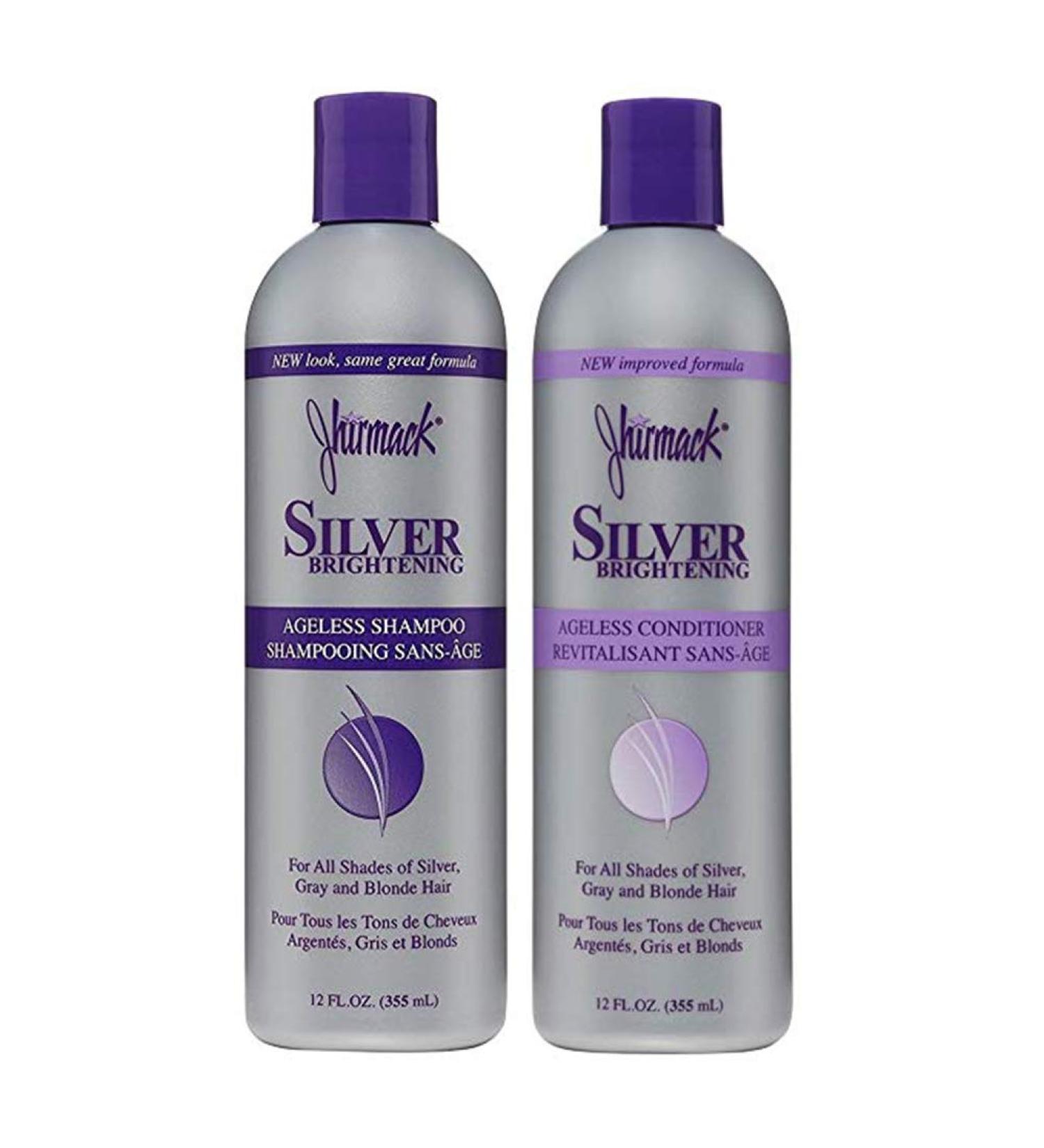 Jhirmack Silver Brightening Purple Shampoo and Conditioner Set for Silver, Grey, and Blonde Hair - Buy Online on GoSupps.com