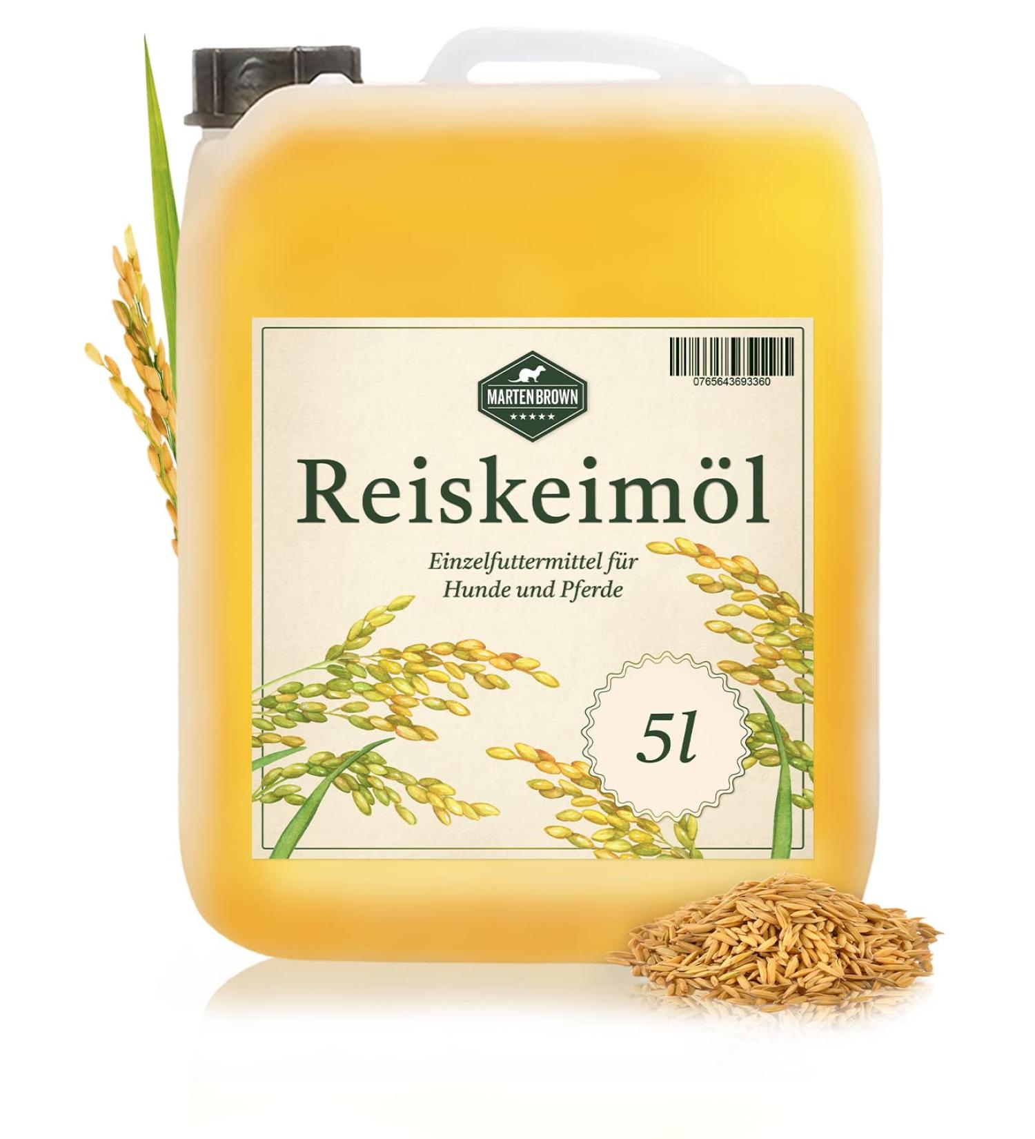 Martenbrown Rice Germ Oil 5L - Premium Dietary Supplement for Horses Dogs & Donkeys | Ideal for Dry & Canned Food Barf Oil - Buy Online on GoSupps.com
