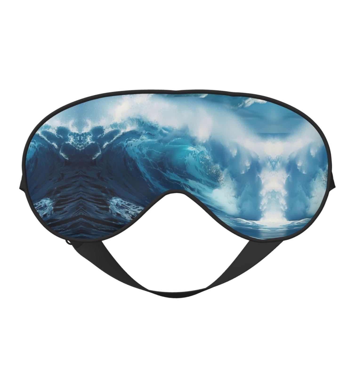 SSIMOO Big Ocean Wave Eye Mask | Ultra-Soft Light-Blocking for Optimal Comfort & Sleep | International Shipping Available - Buy Online on GoSupps.com