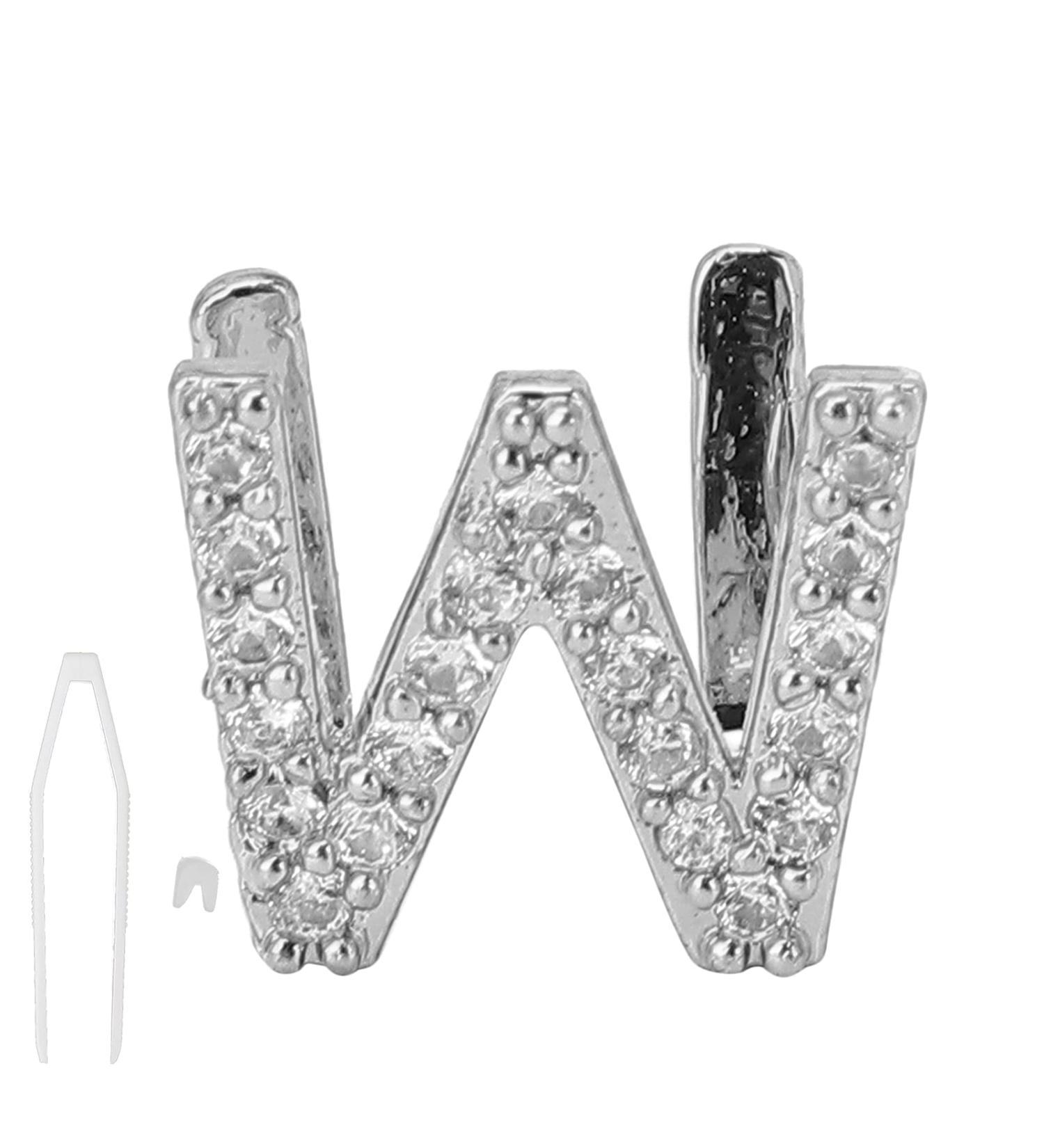 Hip Hop Fake Teeth Halloween False Teeth Plated English Letter U V W Teeth Single Hip Hop Teeth Initial Letters Teeth Halloween Dentures Ornaments Accessories (Silver) W Silver - Buy Online on GoSupps.com