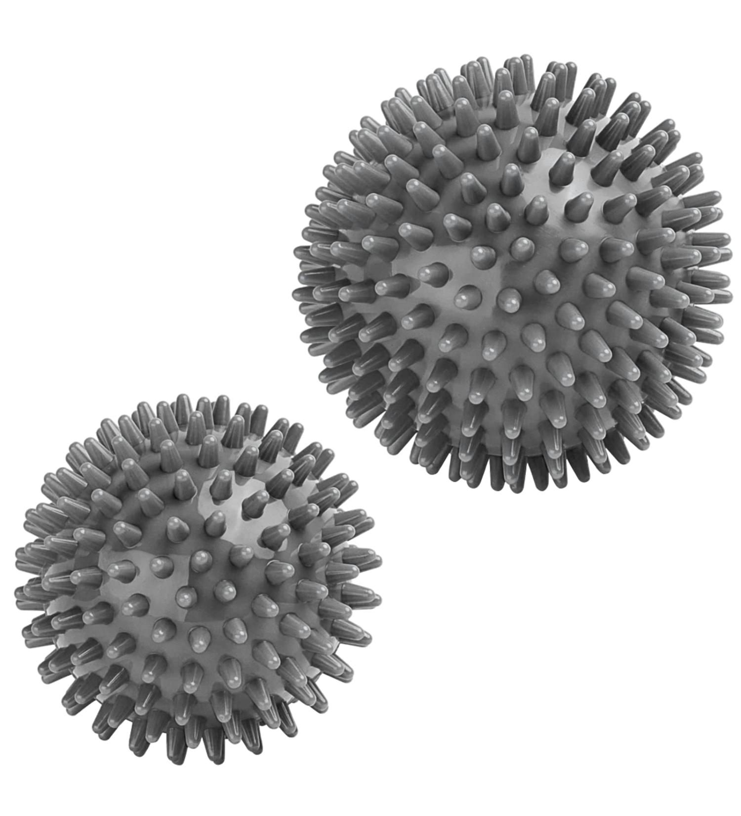 Aircover Massage Ball Set - 2-Person Hedgehog Balls for Foot Hand & Back Muscle Relief | Fitness Tools for Plantar Fasciitis & Trigger Point Therapy (Gray 7cm/9cm) - Buy Online on GoSupps.com