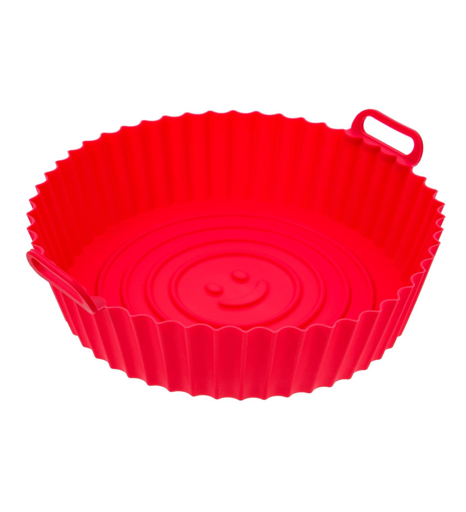 KICHOUSE Air Fryer Pan Silicone Baking Pans Fryer Basket with Handle Convenient Silicone Pot Potholder Fried - Buy Online on GoSupps.com