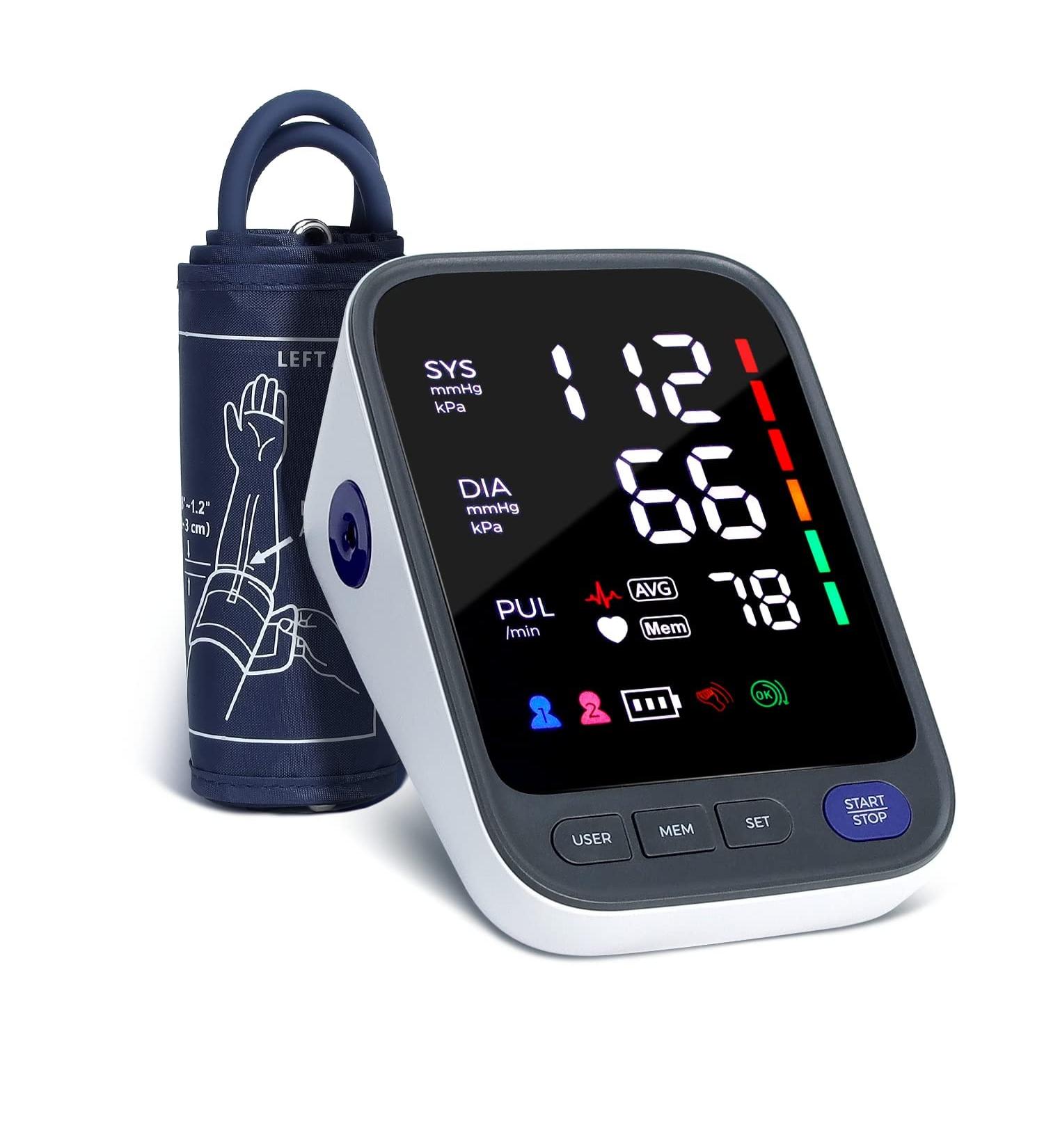 Automatic Digital Blood Pressure Monitor with Adjustable Cuff - Hypertension Detector - Buy Online on GoSupps.com