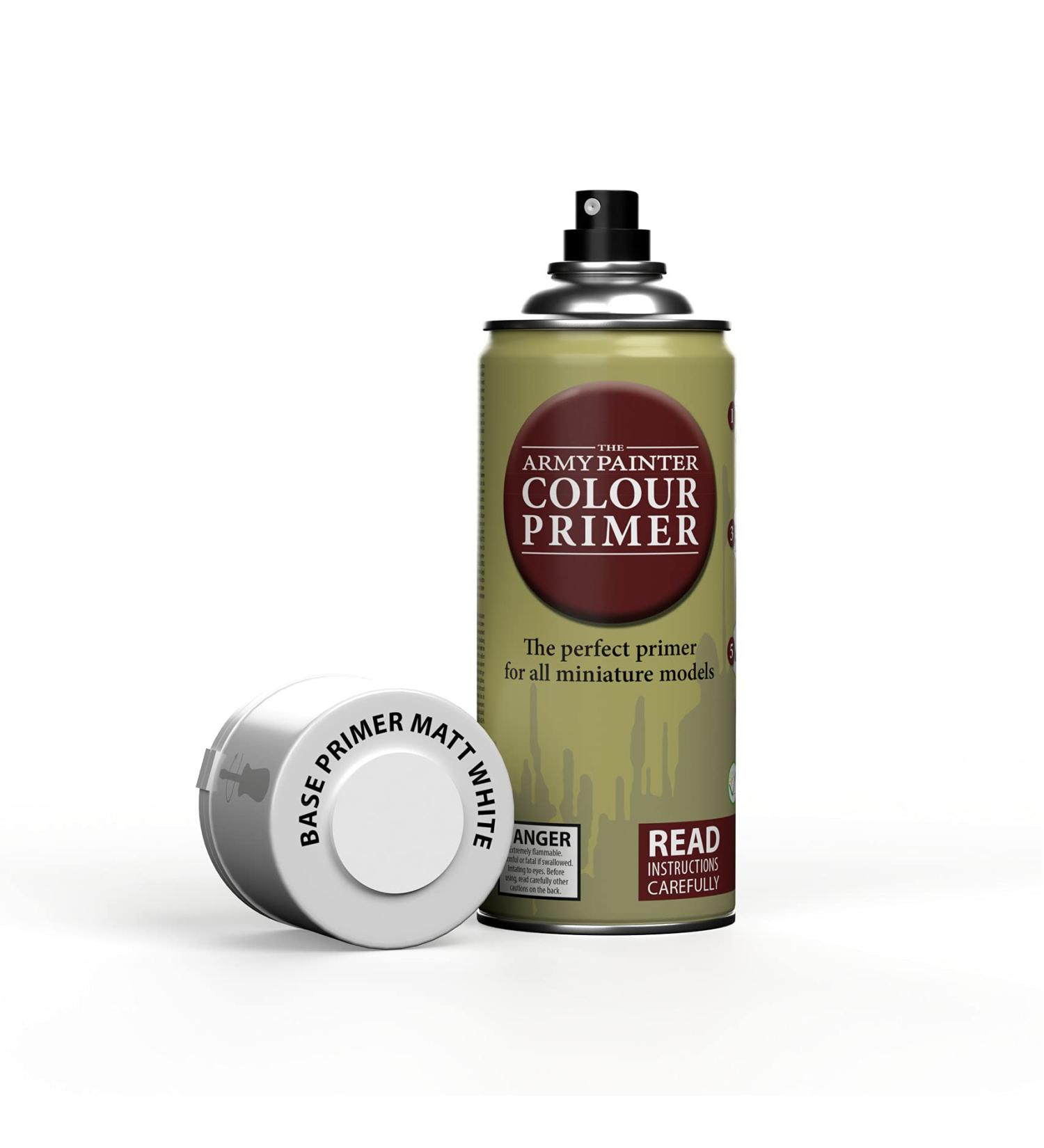 The Army Painter Color Primer Spray Paint - Matt White 400ml - Acrylic Undercoat for Miniatures - Buy Online on GoSupps.com