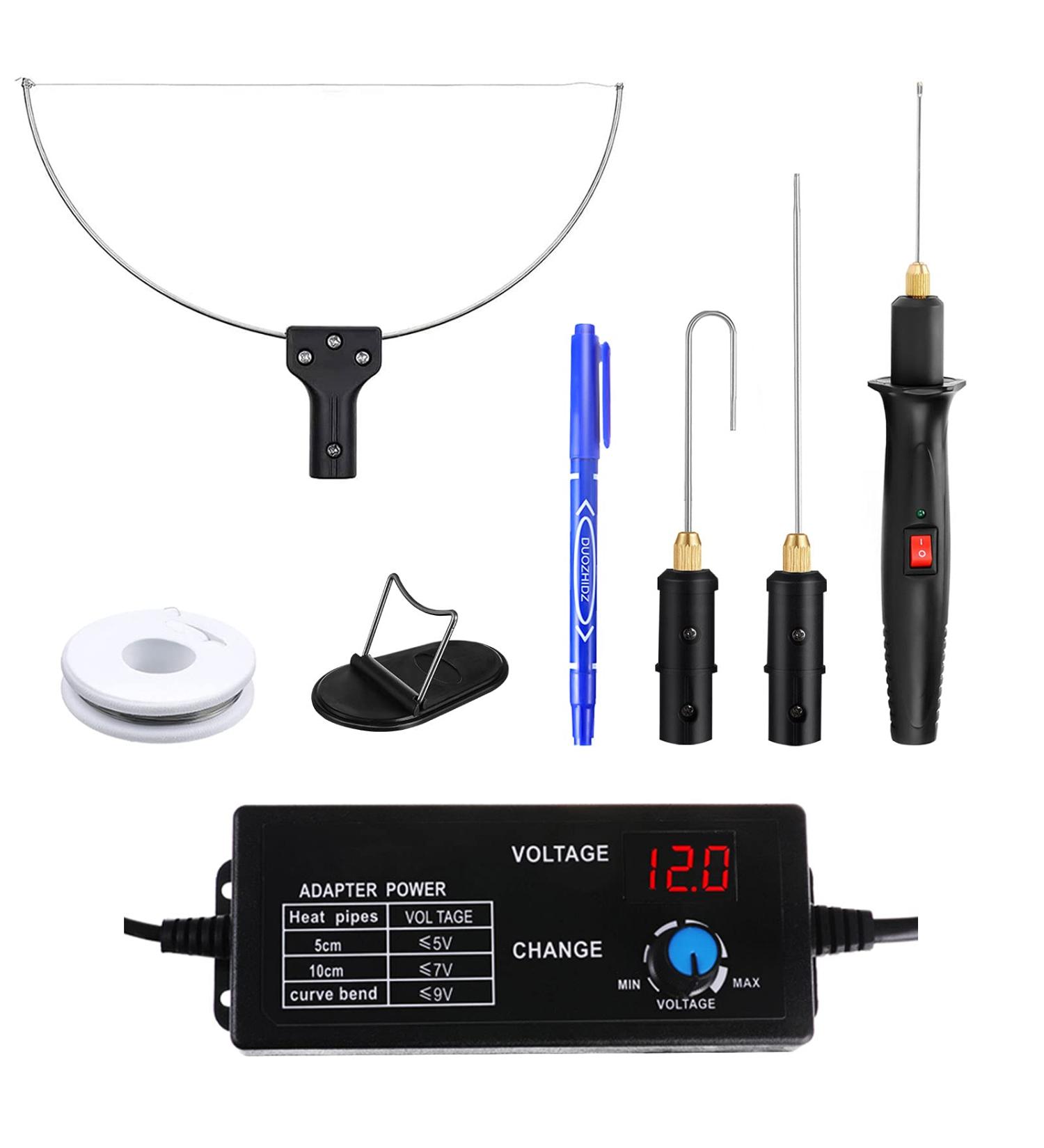 GOCHANGE 4 in 1 Foam Cutter Set with Digital Voltage Controller - Electric Cutting Machine Pen Kit for Styrofoam - 18W/100-240V FMC-05 - Buy Online on GoSupps.com