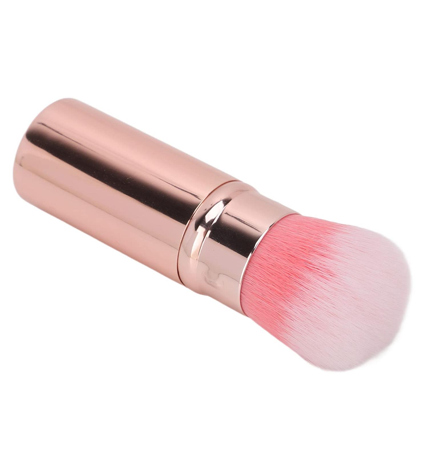Verdant Touch Powder Brush Retractable Makeup Brush Portable Soft Hair Blush Brush Travel Loose Powder Brush for Makeup Artist Pink - Buy Online on GoSupps.com