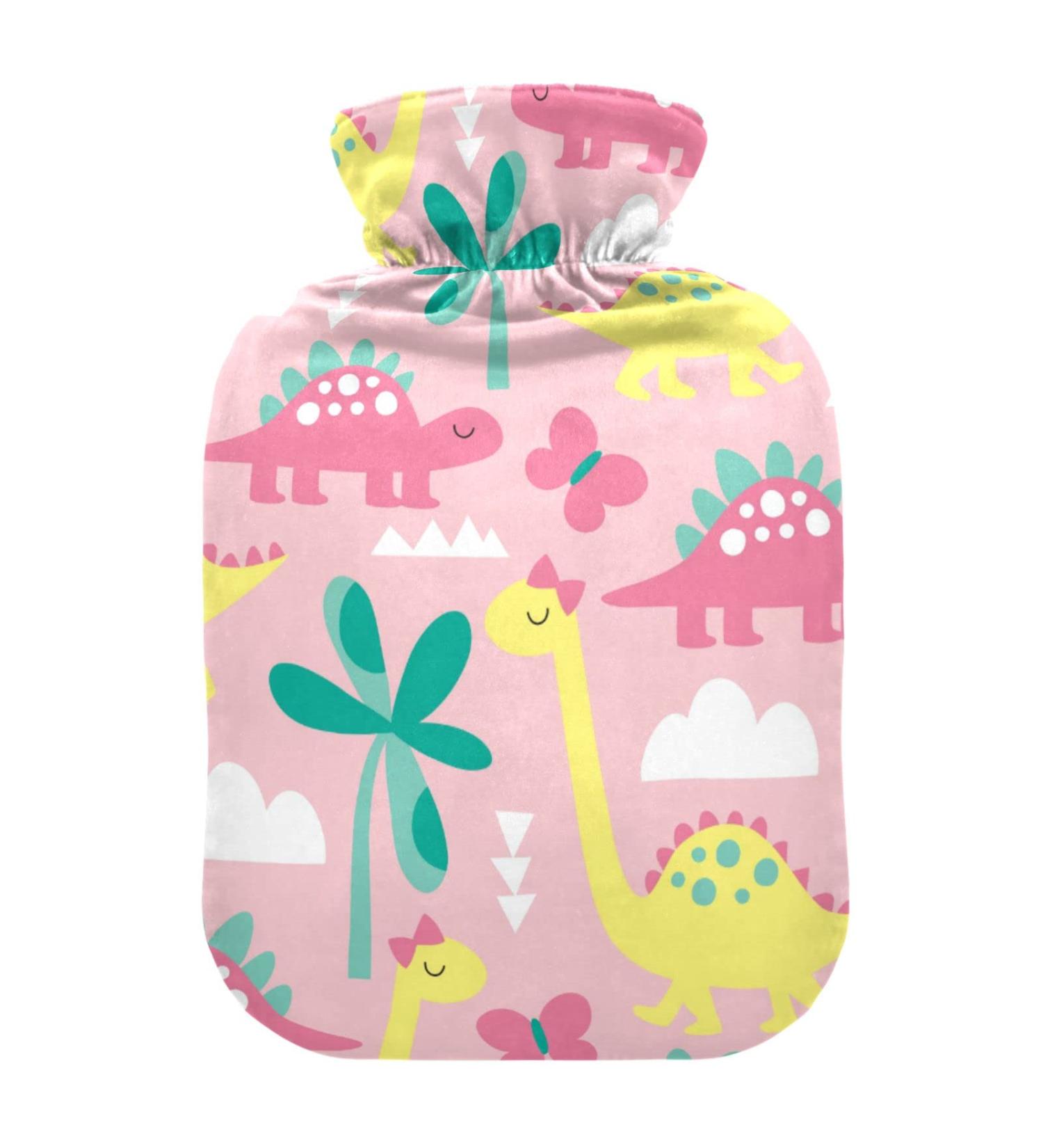 Rosa Dinosaur Hot Water Bottle - 1L for Pain Relief & Warmth | Ideal for Cramps & Bed Warmer - Buy Online on GoSupps.com