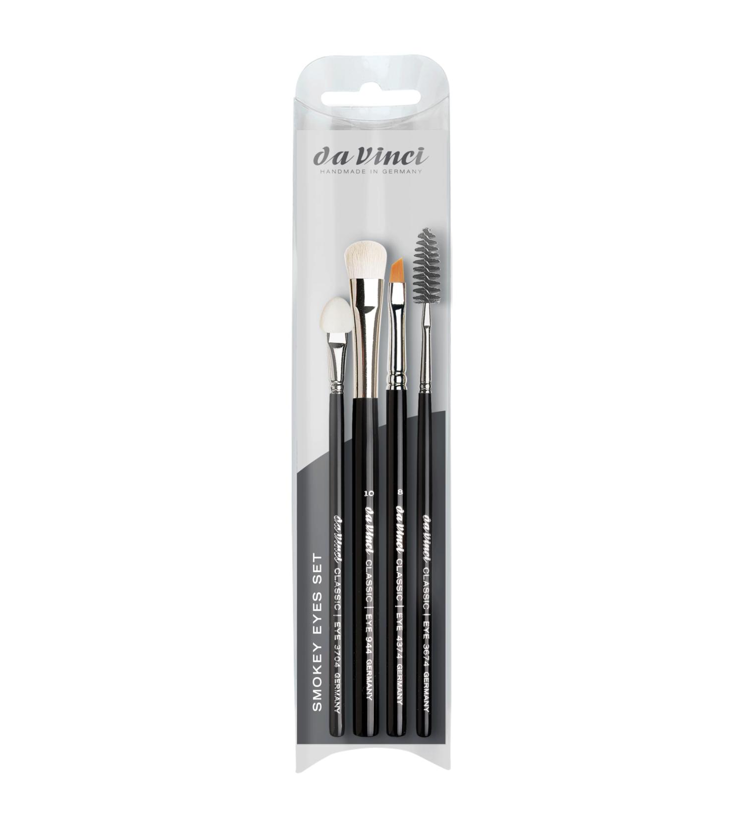 Da Vinci Smokey Eyes Brush Set - 4 Handmade Brushes with Makeup Instructions | Premium Quality from Germany - Buy Online on GoSupps.com
