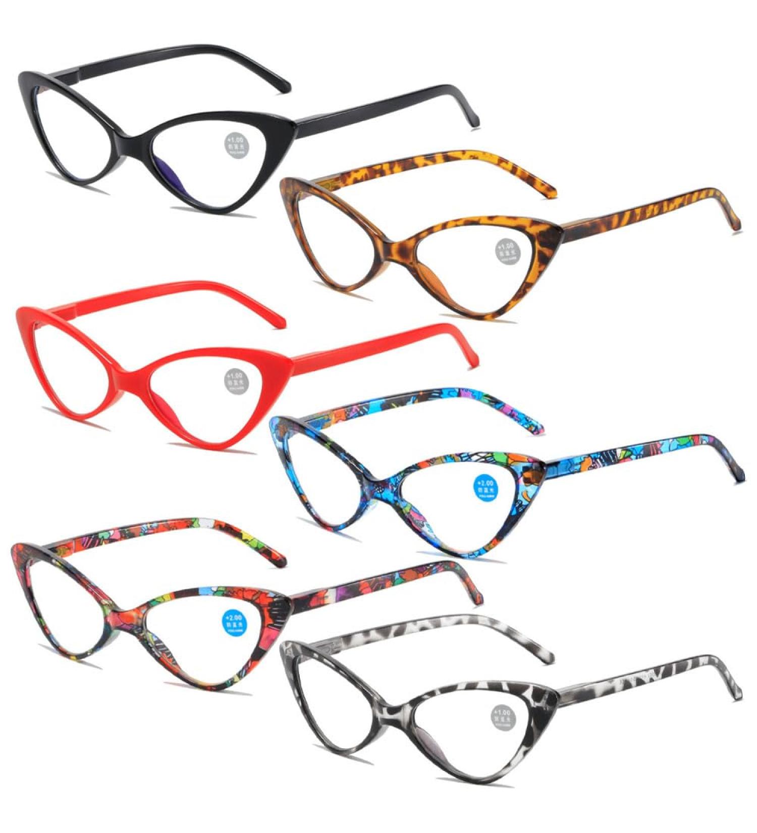 Buy XINGNIAN 6 Pack Women s Cat Eye Reading Glasses - Blue Light Blocking Spring Hinge 3.0x Magnification Stylish Colors - Shop Internationally - Buy Online on GoSupps.com