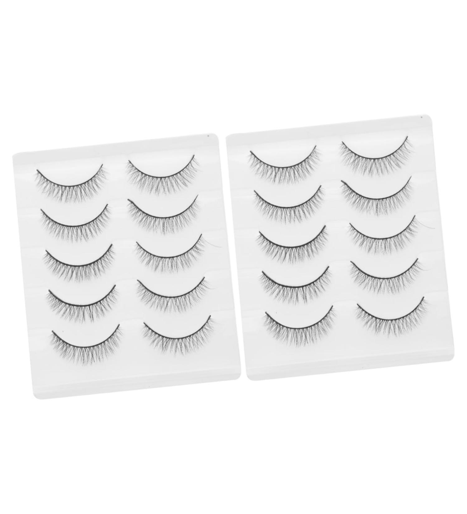 Beavorty Cat Eye Lashes 10 Pairs Short False Eyelashes Eye Mascara Makeup Mascara Lash Cosmetics Women Lashes Natural Look Pesta as Natural 1 count (Pack of 1) Black 2x2pcs - Buy Online on GoSupps.com