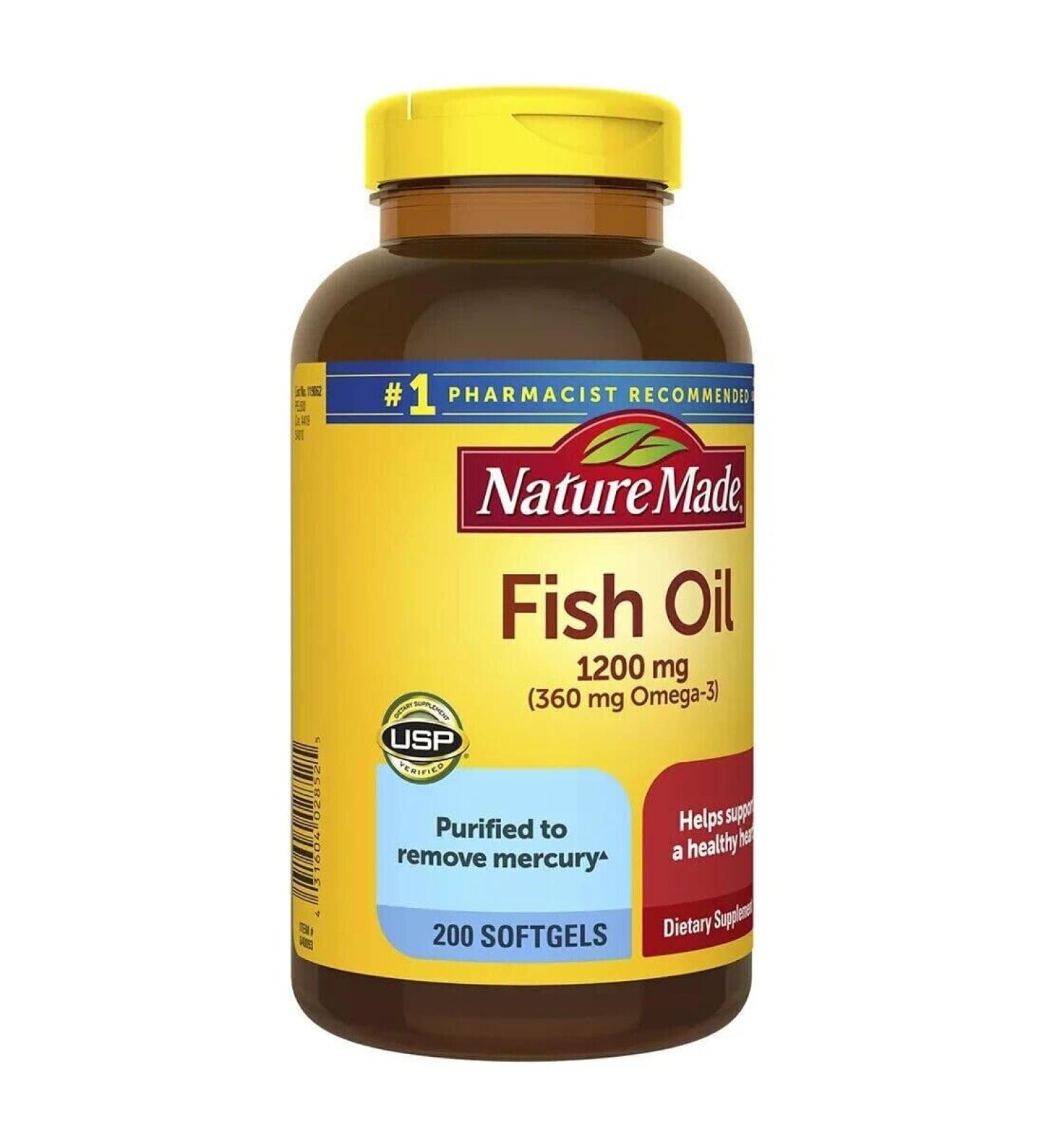 Nature Made Fish Oil (400 Softgels) Pharmacist Recommended Fish Oil Pills (2400mg Fish Oil Concentrate 720mg of Omega 3 Fatty Acids 360mg EPA 240 mg DHA) - Buy Online on GoSupps.com
