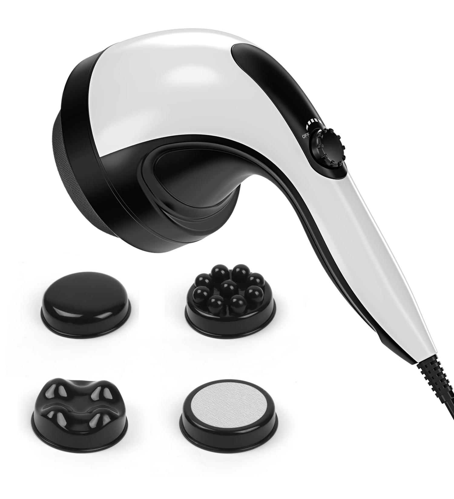 Handheld Electric Back Massager with 4 Massage Heads - Full Body Cellulite Massager - Buy Online on GoSupps.com