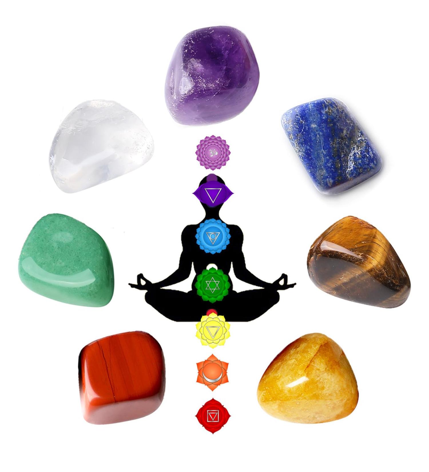 XIANNVXI 7 Chakra Natural Irregular Polished Tumbled Stones - Bulk Gemstones for Reiki Energy Healing - 100g - Buy Online on GoSupps.com