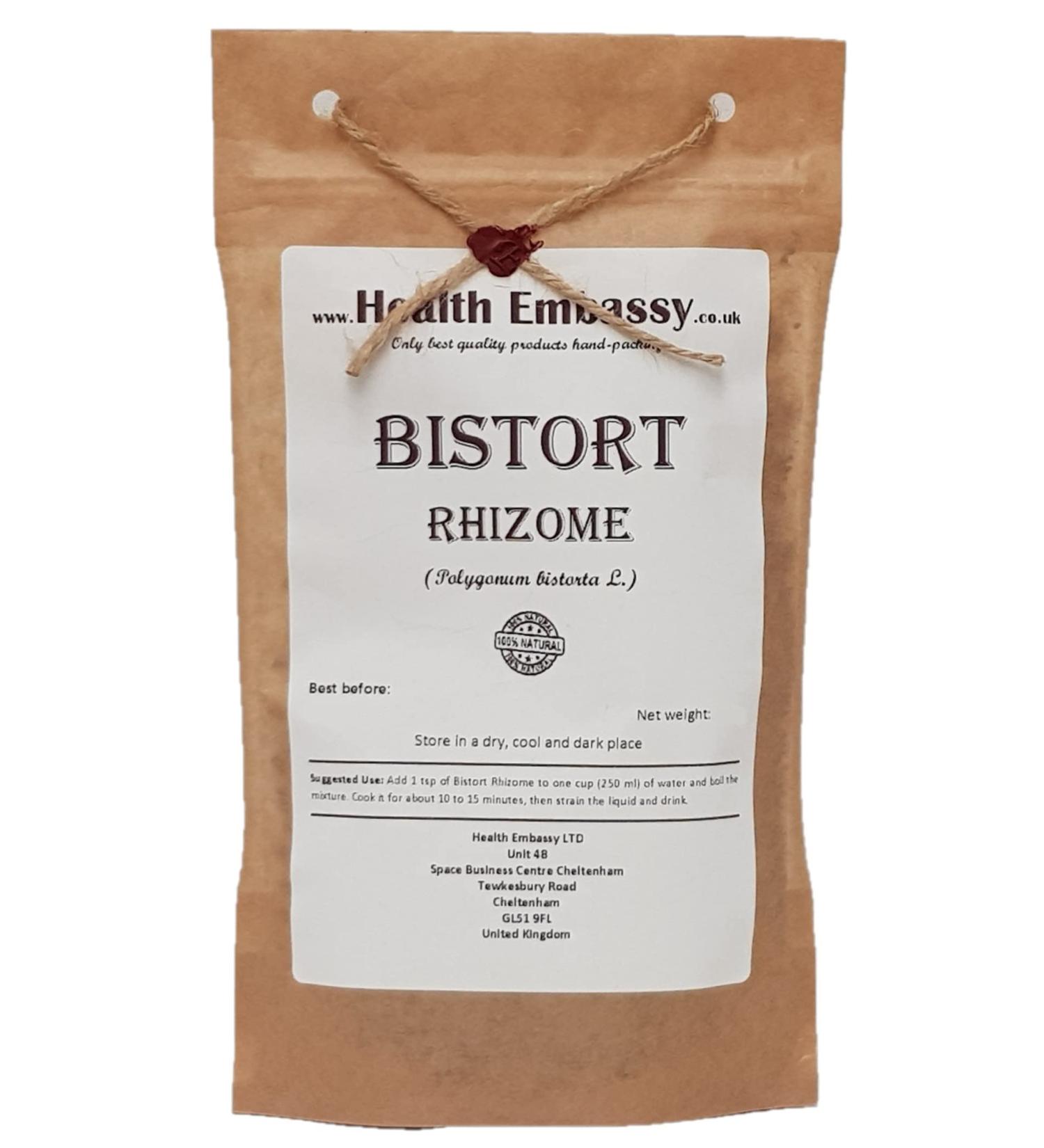 Health Embassy LTD Knotweed Bistorte Rhizome Polygonum Bistorta L Bistort Rhizome Health Embassy 100 g 100g - Buy Online on GoSupps.com