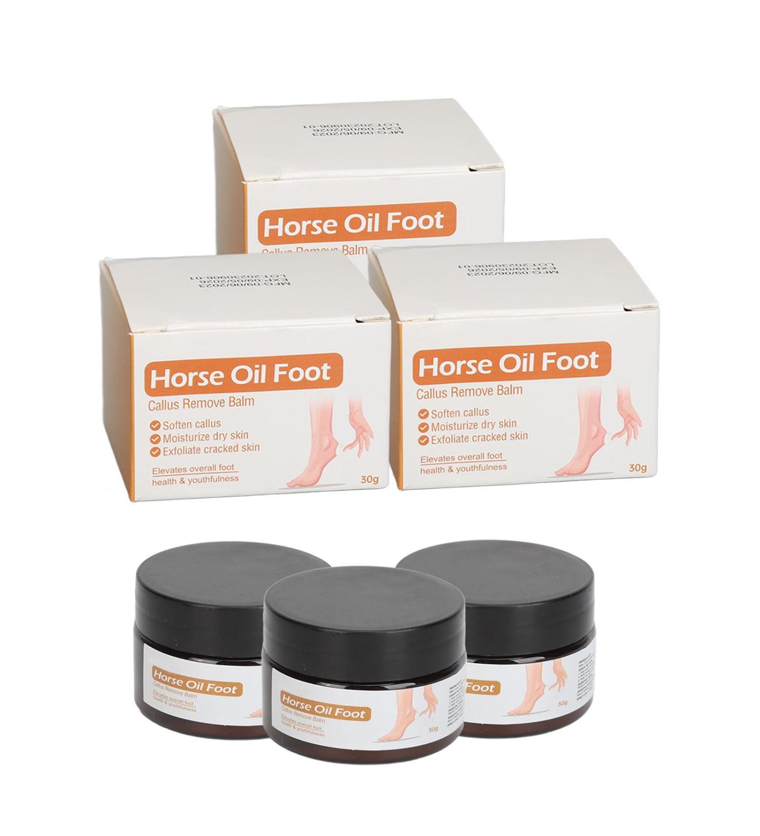 Horse Oil Foot Repair Cream 3Pcs 30g Foot Care Cream Easily Absorbed Moisturizing Horse Oil Foot Care Cream for Extremely Dry Cracked Feet - Buy Online on GoSupps.com