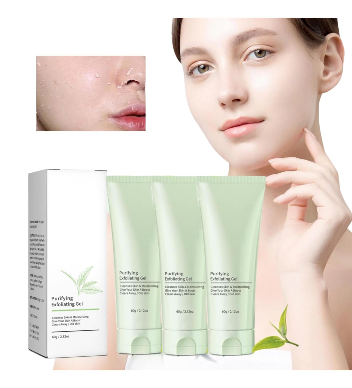 60g Purifying Exfoliating Gel Greteam Purifying Exfoliating Gel Jorondy Gel Exfoliant Facial Exfoliator Cleanser Deep Cleansing Face And Body Exfoliating Scrub Gel (3pcs) Vert 60 g (Lot de 1) - Buy Online on GoSupps.com