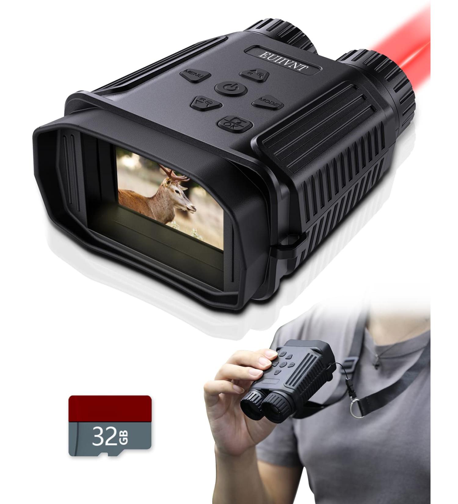 Night Vision Goggles - Mini Binoculars with 8X Zoom for 100% Darkness | 1080P Military Tactical | Video & Audio Recording | IP54 - Buy Online on GoSupps.com