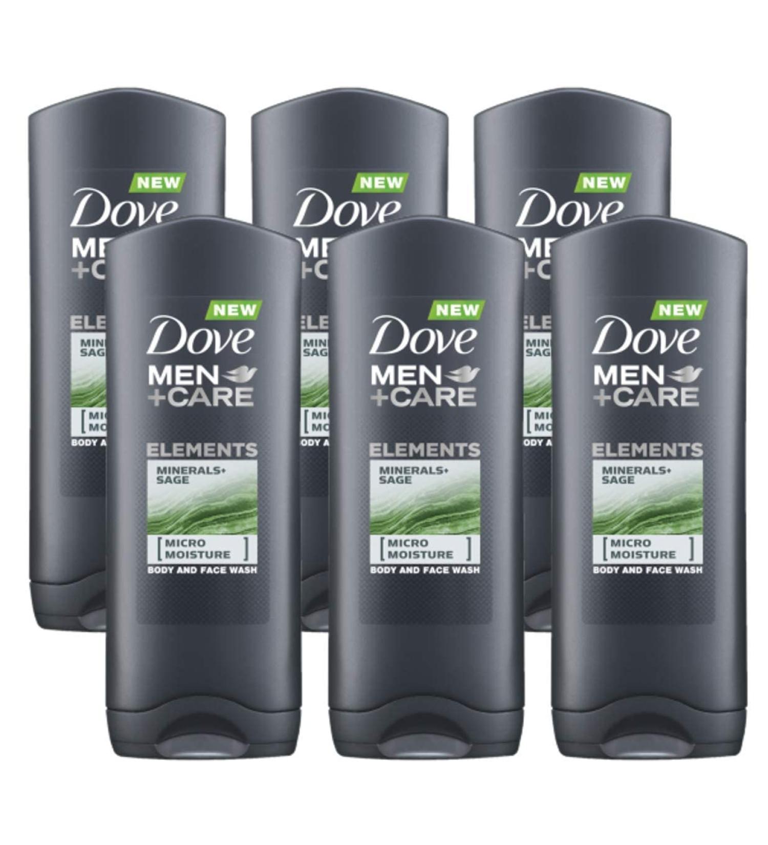 Dove Men Care Minerals & Sage Bodywash 13.5 Fl Oz - 6 Pack Case - Made in Germany - Buy Online on GoSupps.com