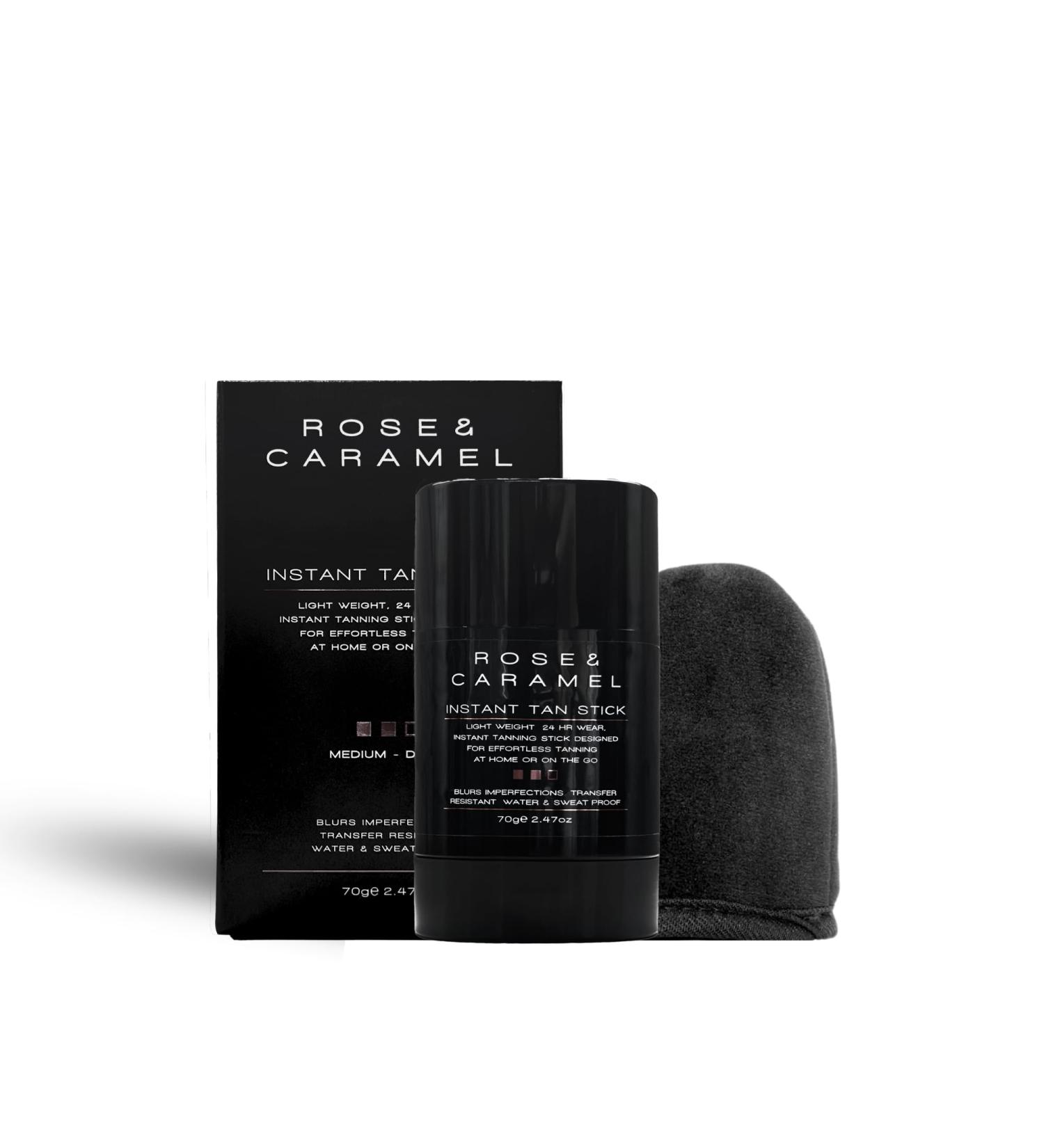 Rose & Caramel Instant Bronze Tanning Stick - Waterproof Sweat-Proof Colour Adapting Formula for Effortless Glow - Buy Online on GoSupps.com