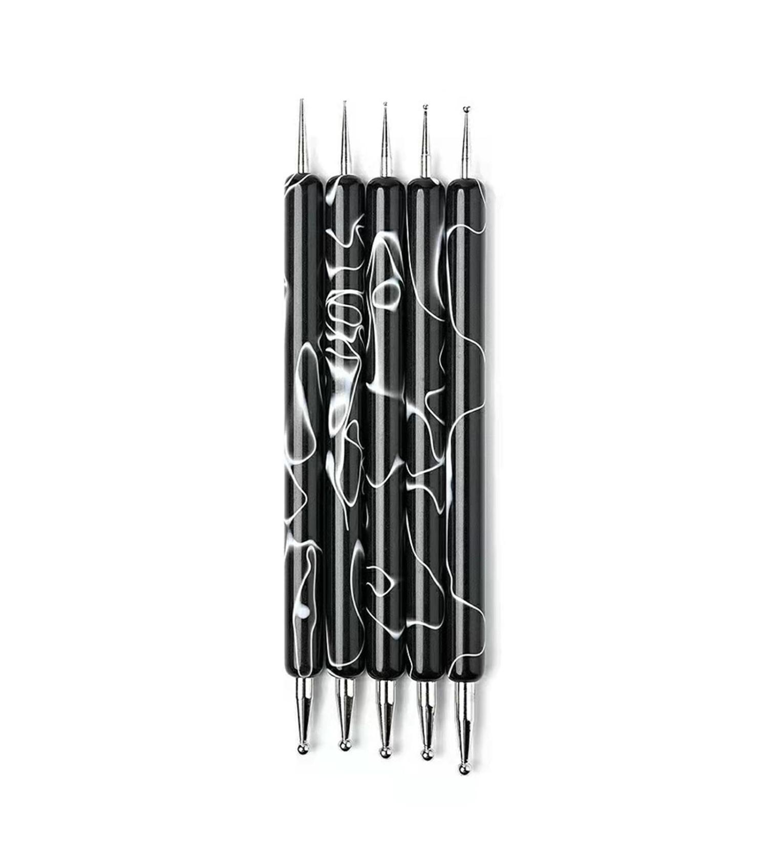 5 Nail Dotting Drawing Tool Dotting Tools Manicure Drill Drawing Nails Brush Miniature Painting Brushes Nail Liner Brush Dotting Pen Multifunctional for Black - Buy Online on GoSupps.com