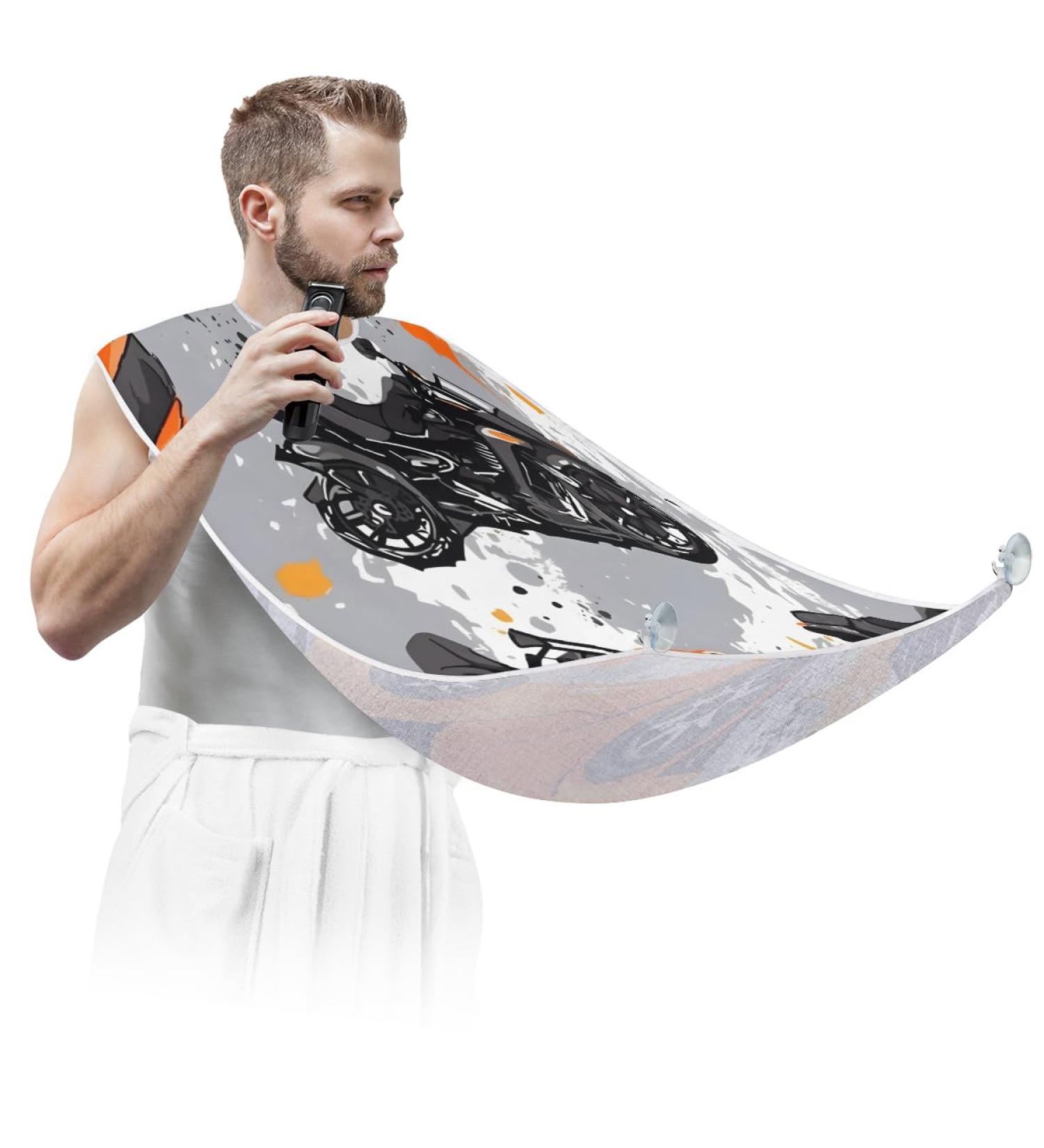 Abstract Cat Beard Bib Apron - Beard Hair Catcher for Men | Perfect Gift for Fathers Day Anniversaries & Christmas - Buy Online on GoSupps.com