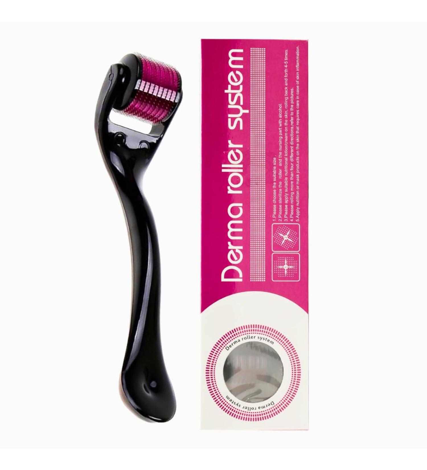 540 Titanium Needles Derma Roller for Hair Growth - Beard Growth Stimulator for Men and Women, 0.5mm Micro Needle Roller for Skin Treatment - Buy Online on GoSupps.com