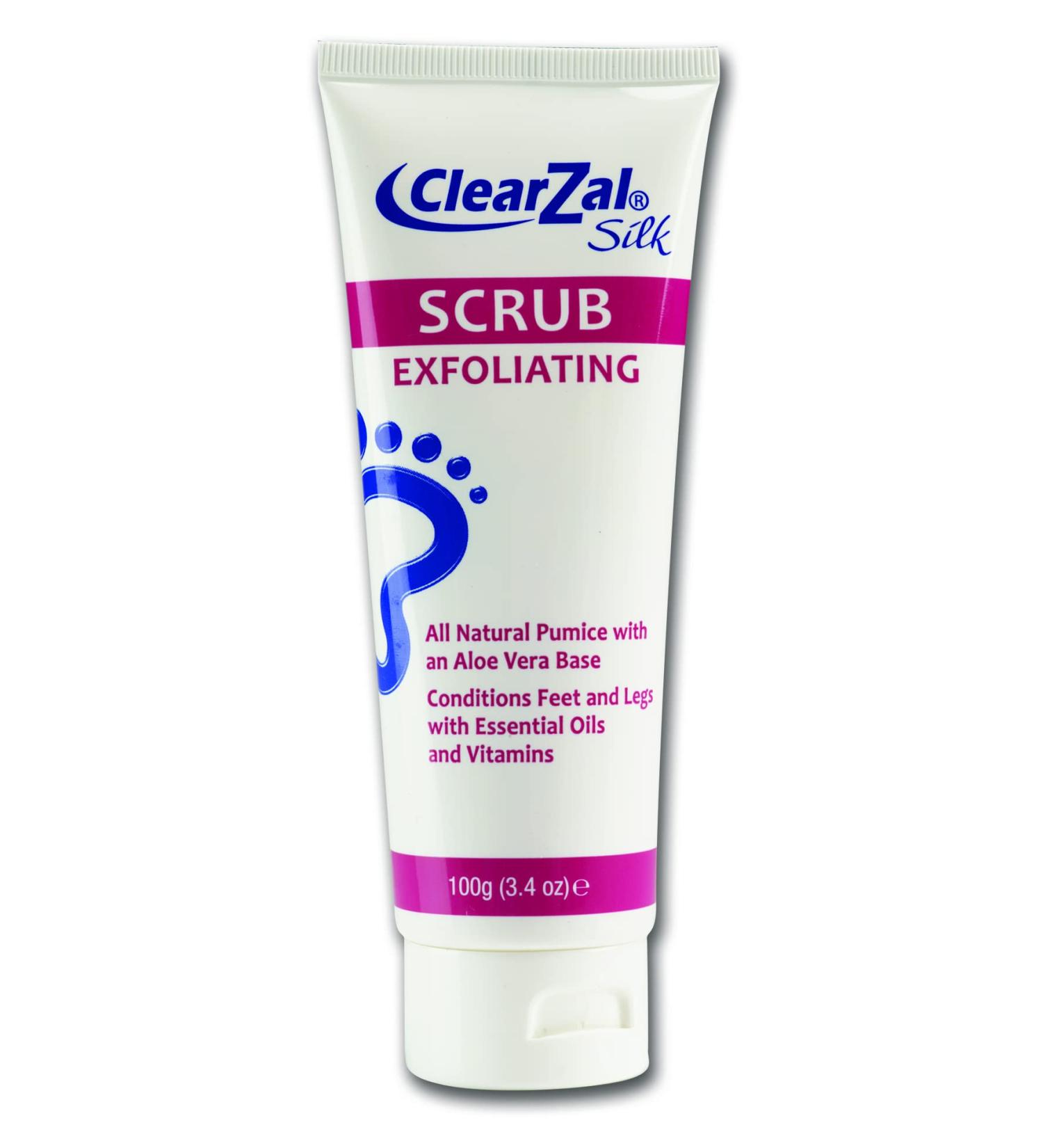 ClearZal Scrub 3.4oz | All-Natural Foot & Skin Exfoliating Scrub | Repair Cracked Heels & Calluses - Buy Online on GoSupps.com