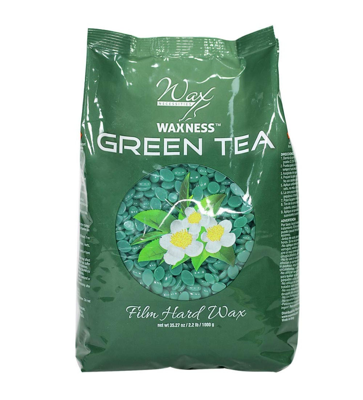 Waxness Film Hard Wax Beads Green Tea 2.2lb - Premium Wax Necessities - Buy Online on GoSupps.com