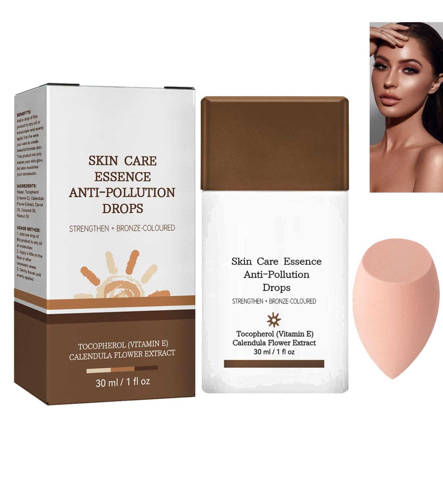 Anti-Pollution Bronzing Drops Fake Tan Peptide Serums Serums Liquid Bronzer Cream Drunks Bronzing Drops Elephant Bronzing Drops For Face And Body Bronzing Drops Face with a Beauty Egg - Buy Online on GoSupps.com