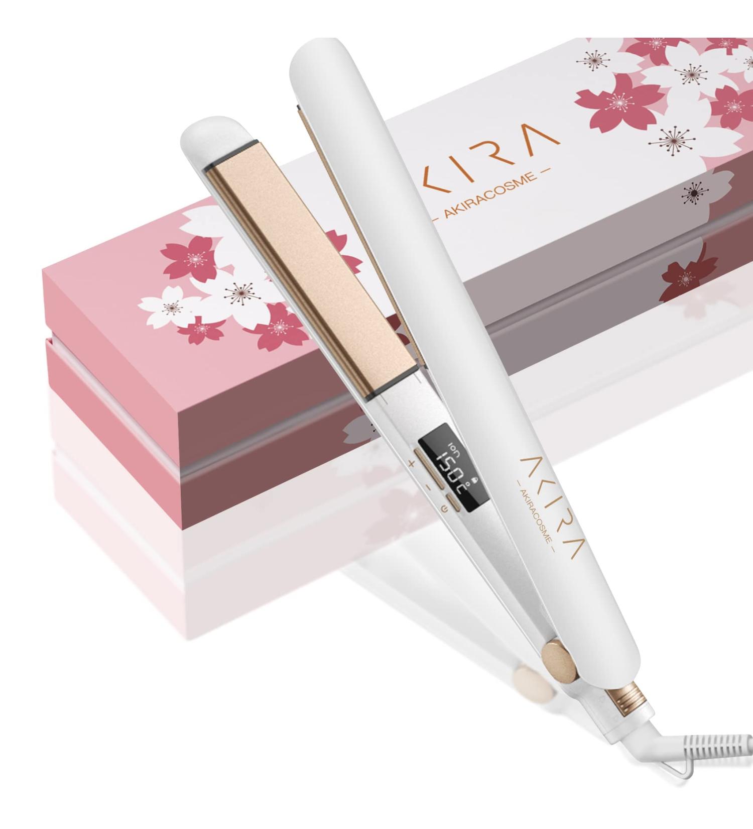 AKIRACOSME 2-in-1 Hair Straightener and Curler Professional Ceramic Ion Flat Iron | Adjustable Temp up to 450 F | 3D Floating Plates | Easy Styling for Straightening, Curling & Hair Protection - Buy Online on GoSupps.com