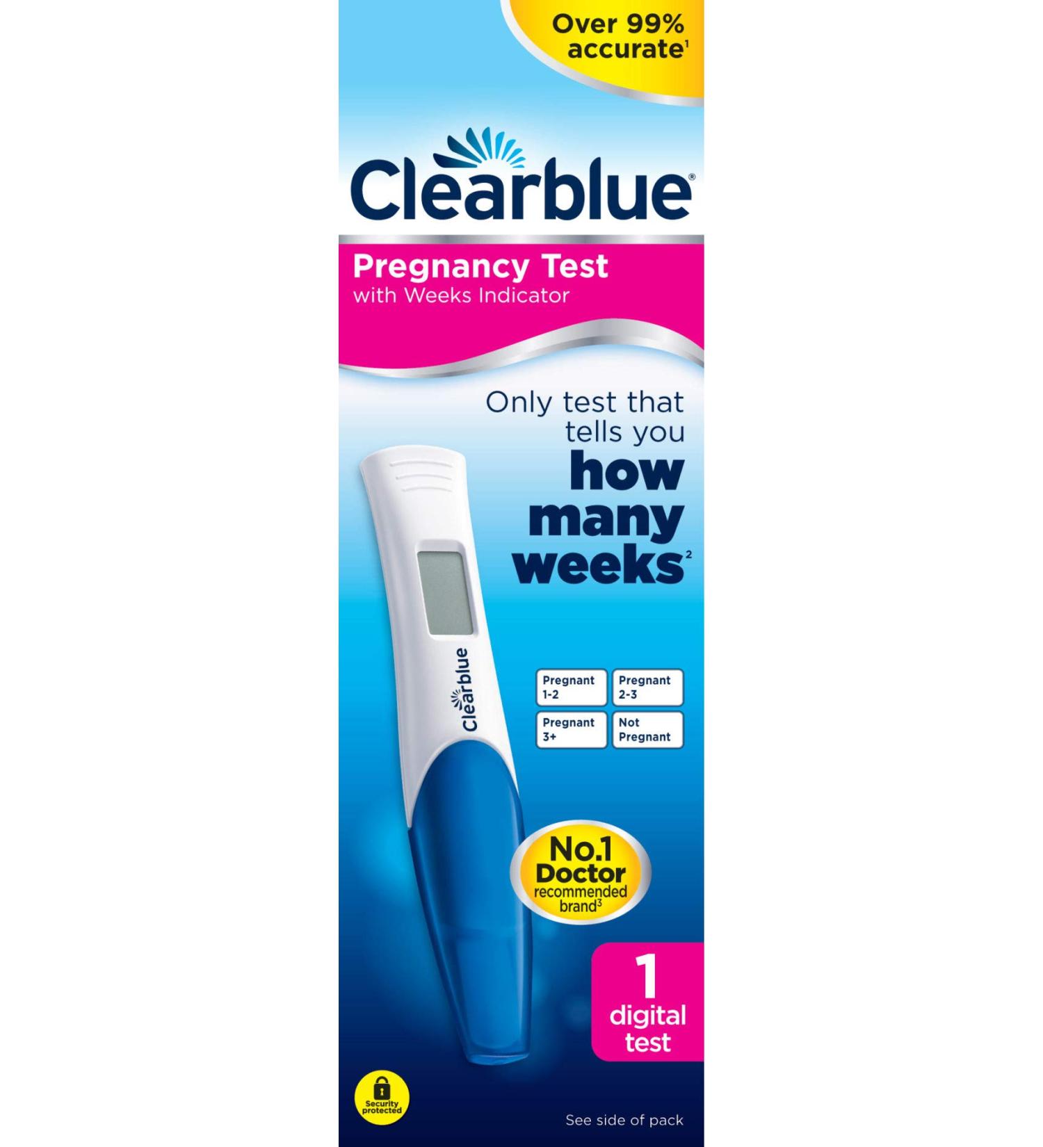 Clearblue Digital Weeks Indicator Pregnancy Test - Accurate and Easy-to-Read Results | Trusted Brand - Buy Online on GoSupps.com