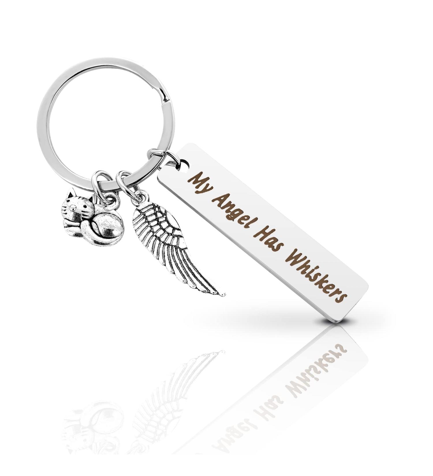 Cobee Cat Memorial Gift Keychain Loss of Pet Key Chain Pet Loss Sympathy Gifts for Cat Pet Lover Women Men - Buy Online on GoSupps.com