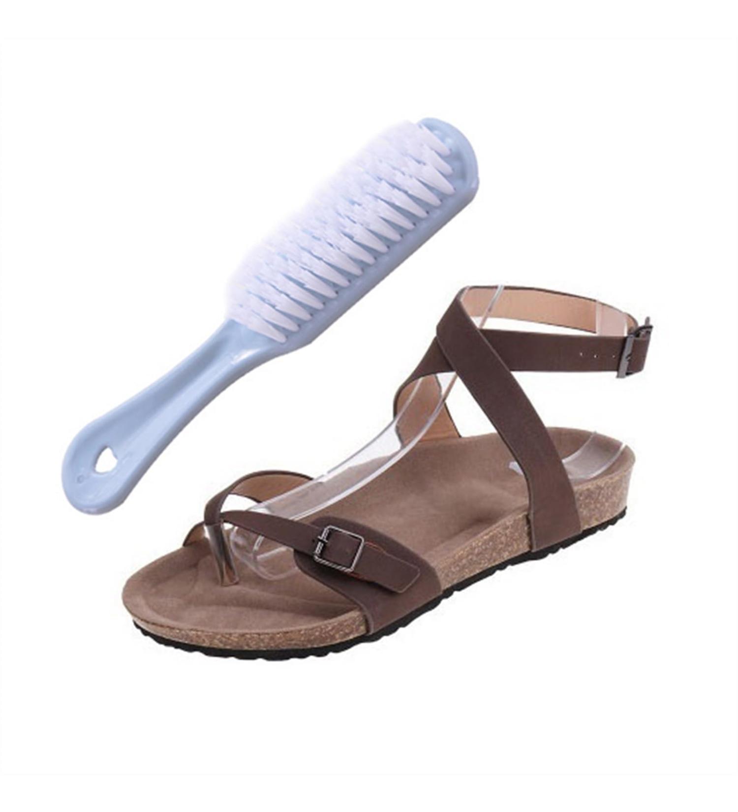 Orthopedic Bunion Corrector Sandals for Women - Stylish Cross Straps Lightweight Comfort for Flat Feet & Plantar Fasciitis - Summer Fashion 9 Brown - Buy Online on GoSupps.com